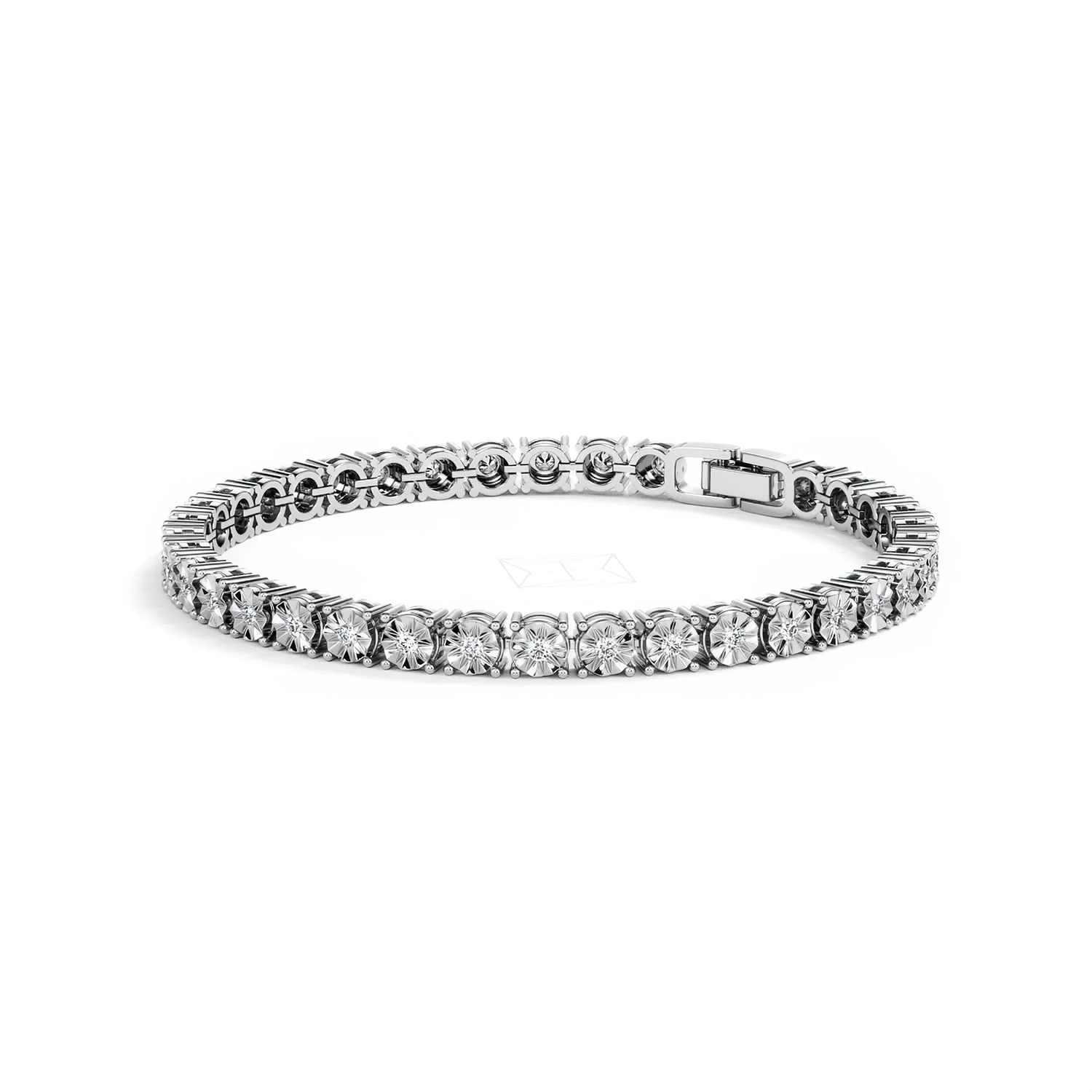 Mens Lab Diamond 1.00ct Tennis Bracelet in 925 Silver - Image 81