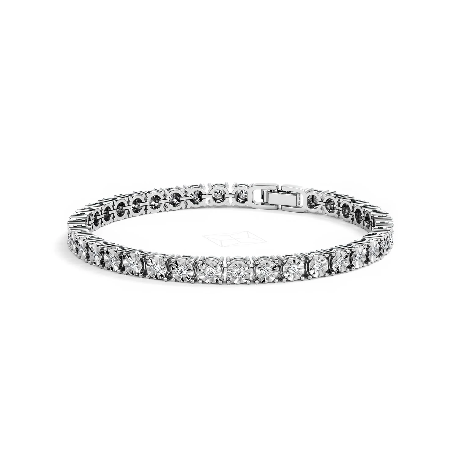 Mens Lab Diamond 1.00ct Tennis Bracelet in 925 Silver - Image 84