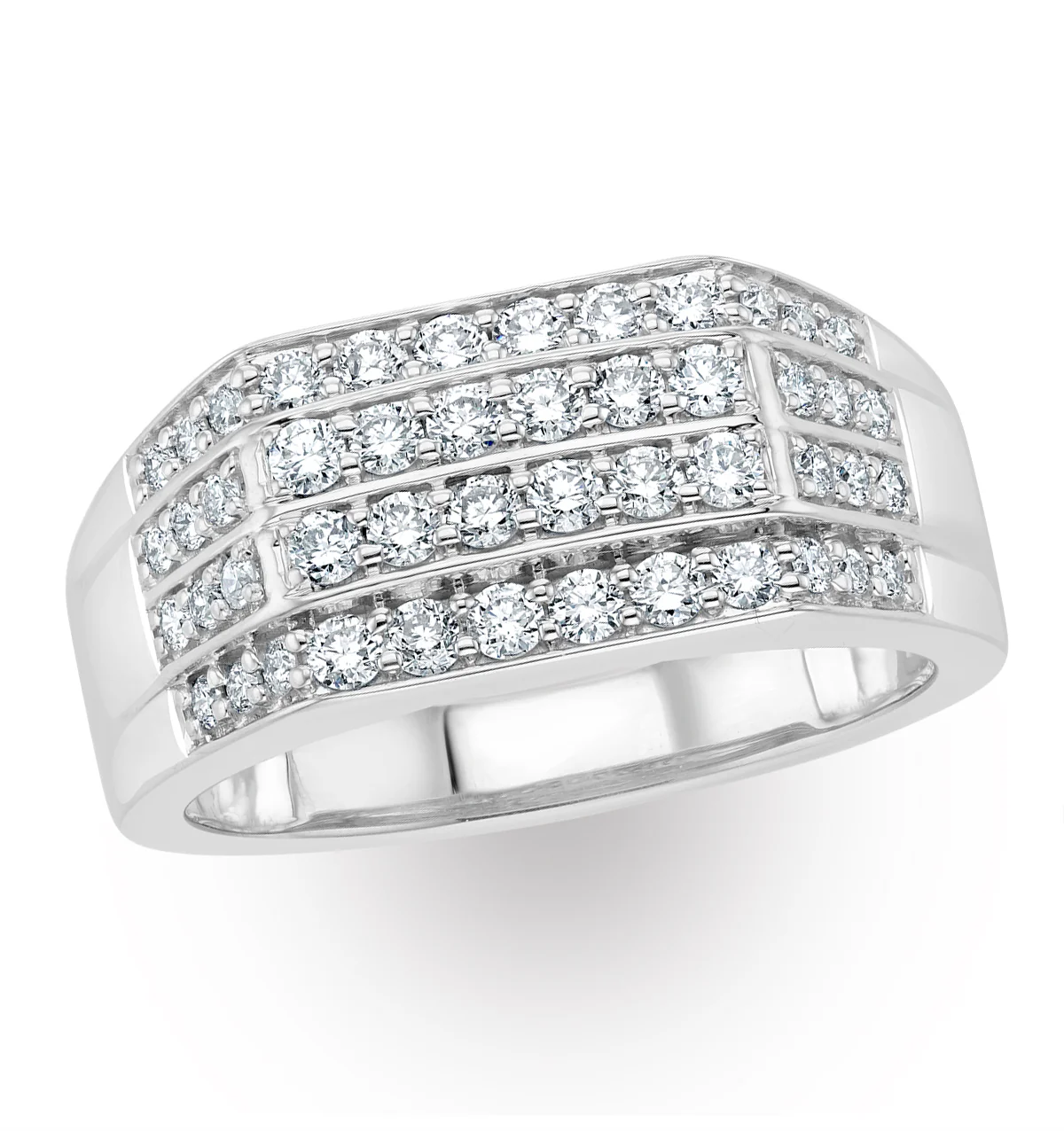 Mens Lab Diamond Pave Encrusted Ring 1ct H/Si in 925 Silver - Image 5