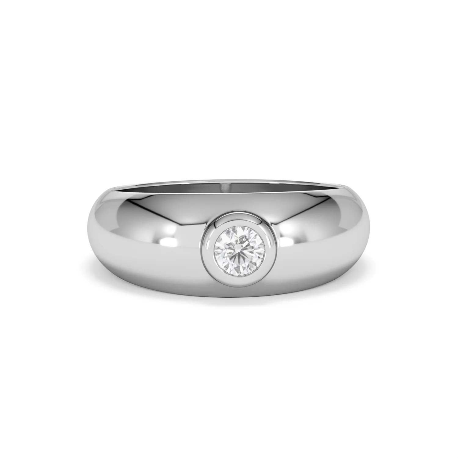 Men's Lab Diamond Signet Ring 0.25ct in 925 Silver H/SI - Image 11