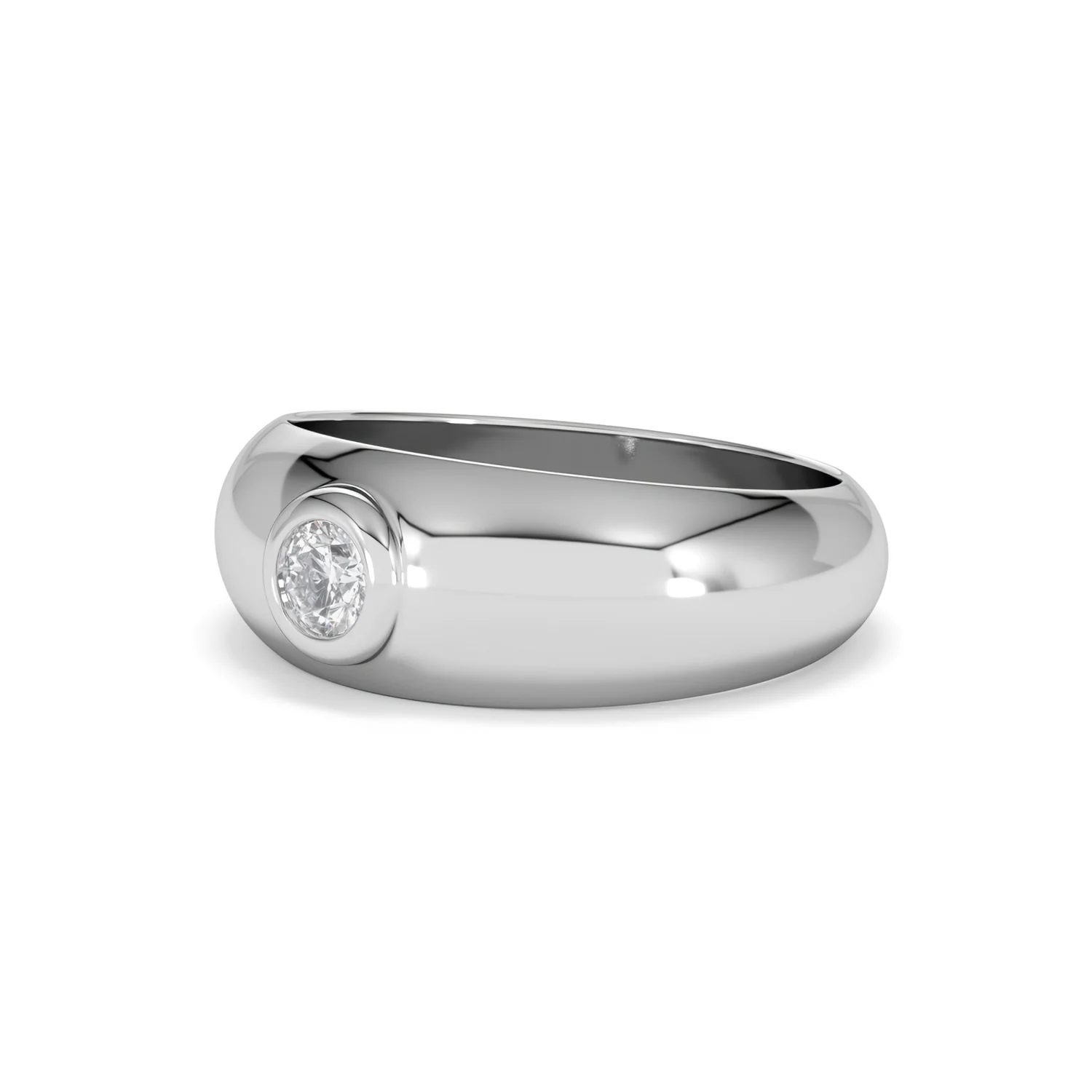 Men's Lab Diamond Signet Ring 0.25ct in 925 Silver H/SI - Image 81