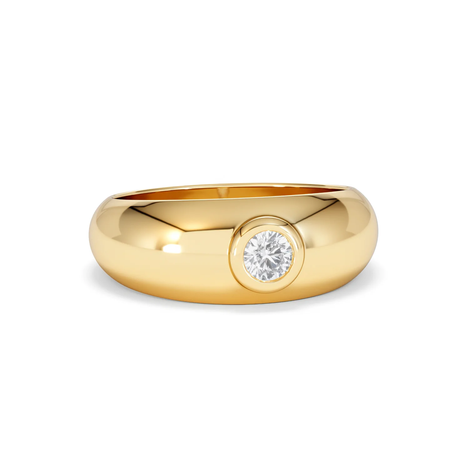Men's Lab Diamond Signet Ring 0.25ct in18K Gold Vermeil H/SI - Image 13