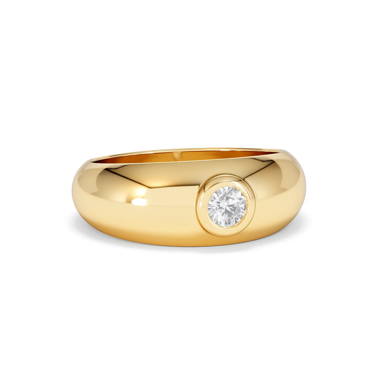 Men's Lab Diamond Signet Ring 0.25ct in18K Gold Vermeil H/SI - Image 14