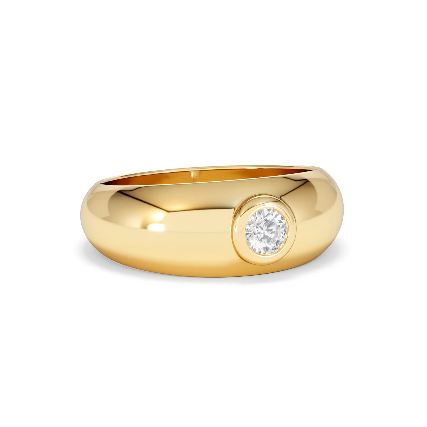 Men's Lab Diamond Signet Ring 0.25ct in18K Gold Vermeil H/SI - Image 15