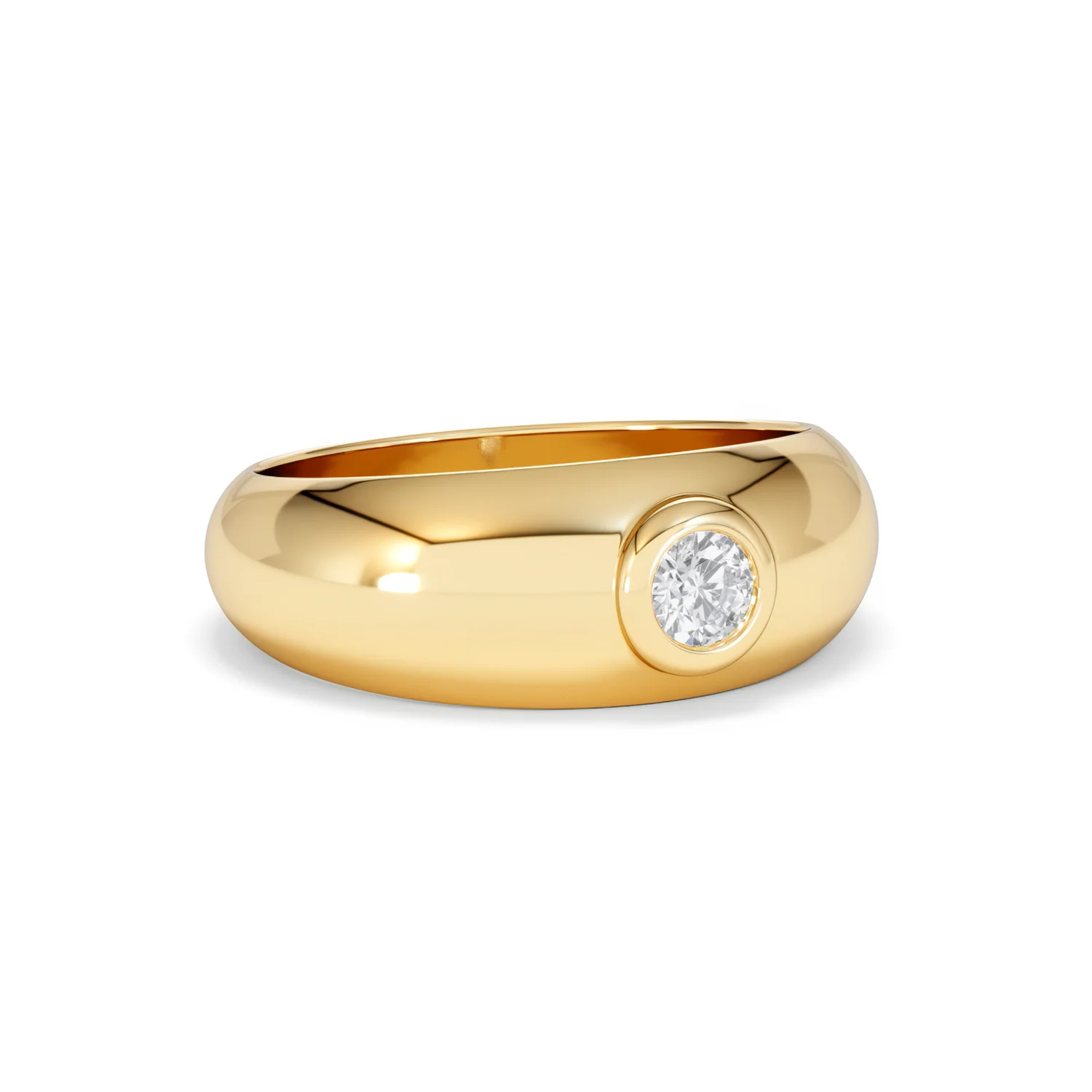 Men's Lab Diamond Signet Ring 0.25ct in18K Gold Vermeil H/SI - Image 16