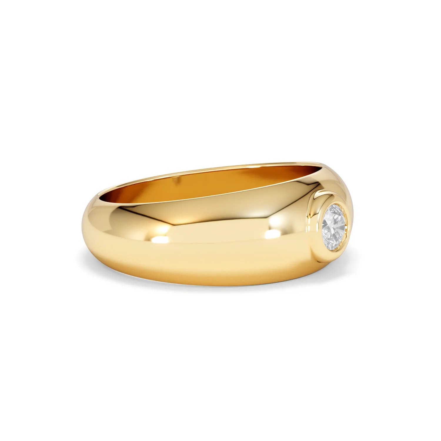 Men's Lab Diamond Signet Ring 0.25ct in18K Gold Vermeil H/SI - Image 22