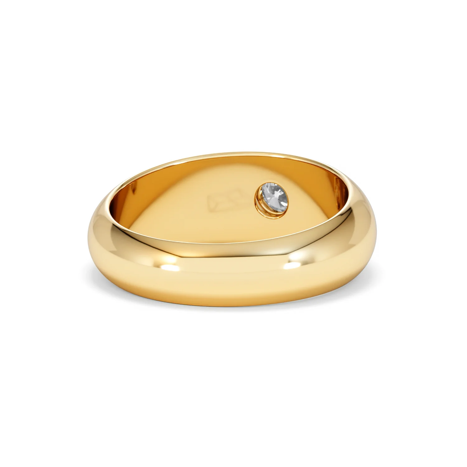 Men's Lab Diamond Signet Ring 0.25ct in18K Gold Vermeil H/SI - Image 45