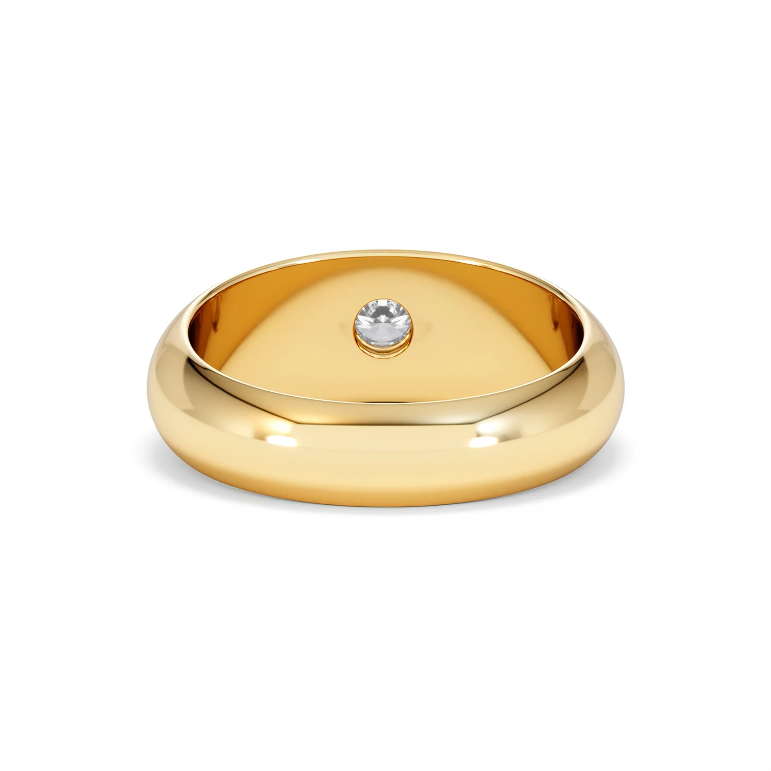 Men's Lab Diamond Signet Ring 0.25ct in18K Gold Vermeil H/SI - Image 50