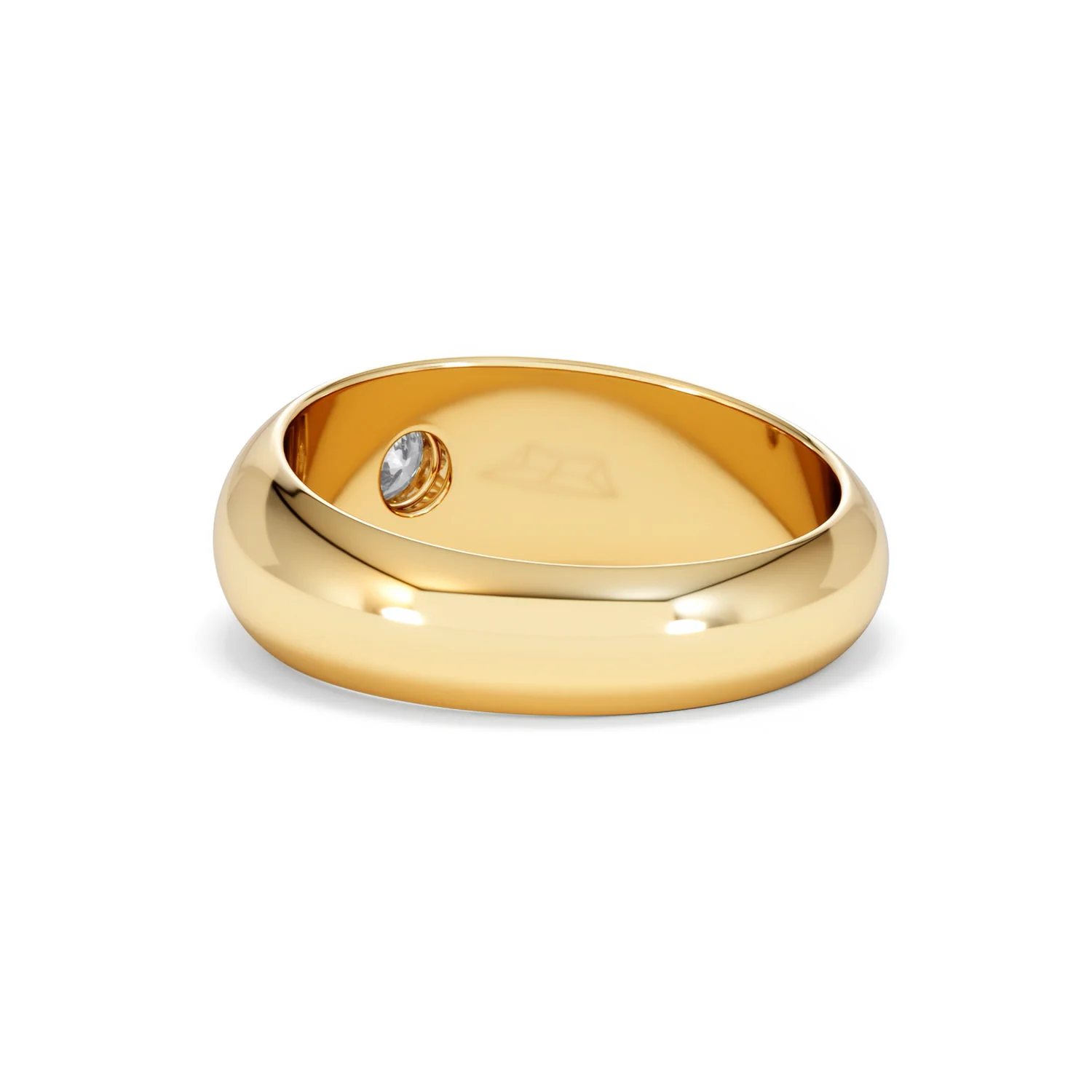 Men's Lab Diamond Signet Ring 0.25ct in18K Gold Vermeil H/SI - Image 57