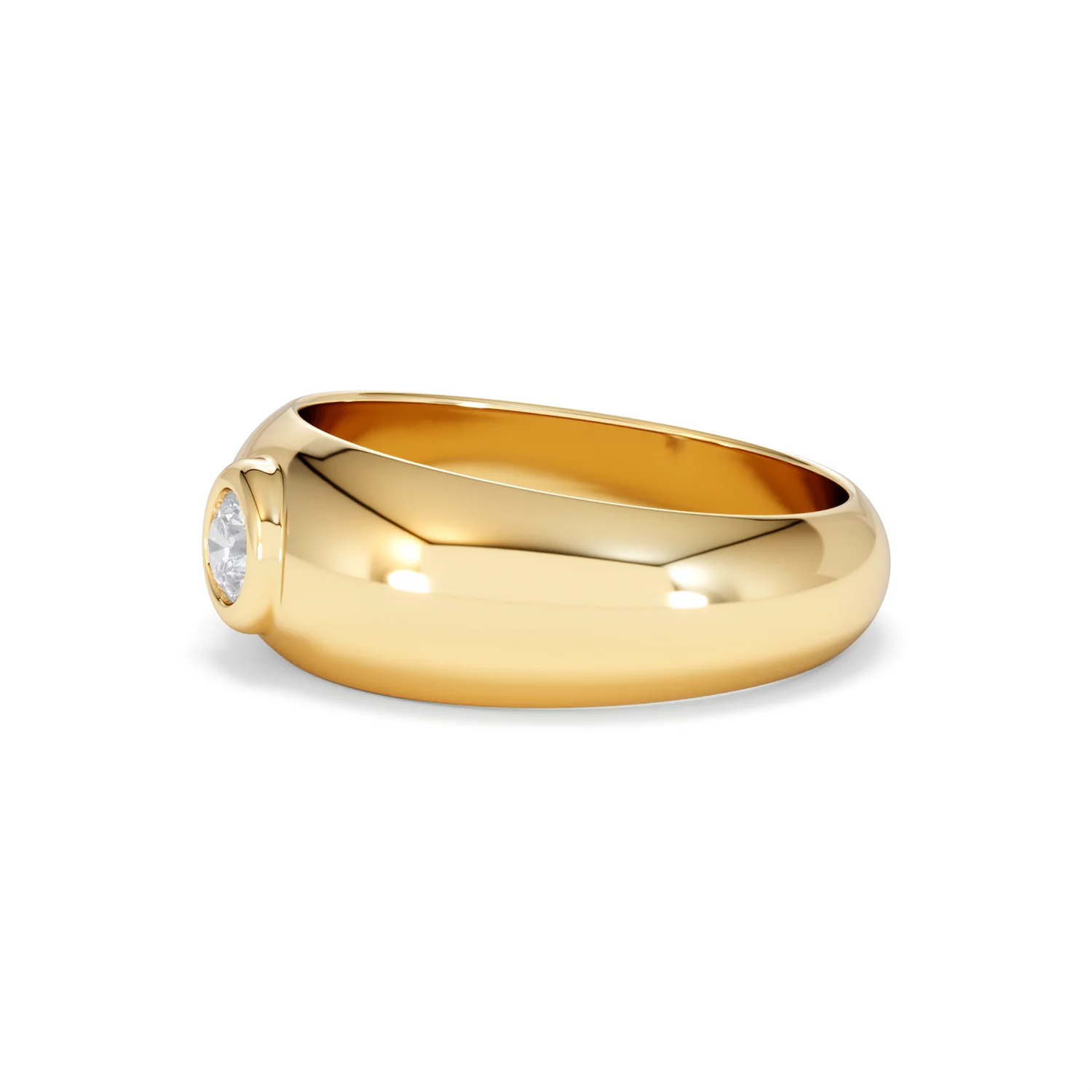 Men's Lab Diamond Signet Ring 0.25ct in18K Gold Vermeil H/SI - Image 75