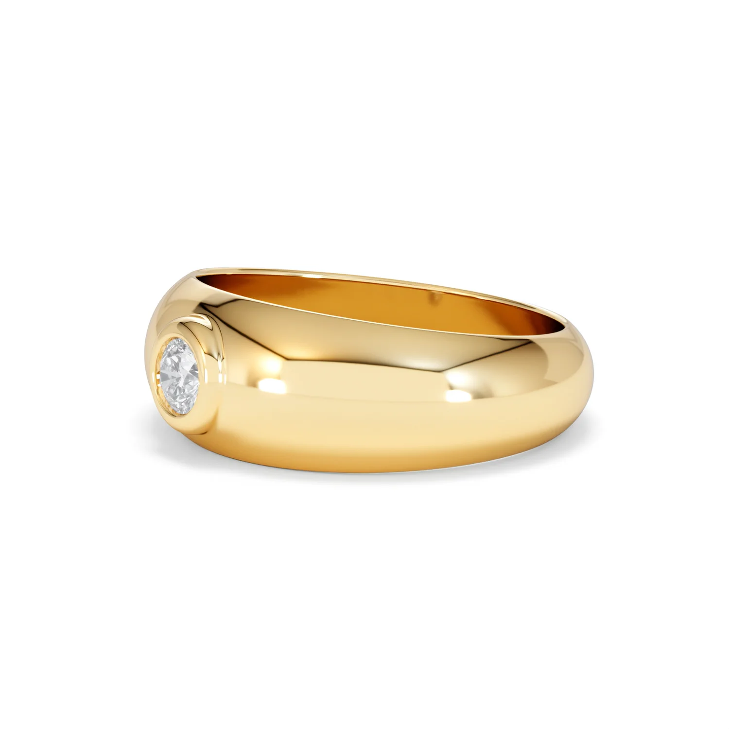 Men's Lab Diamond Signet Ring 0.25ct in18K Gold Vermeil H/SI - Image 78