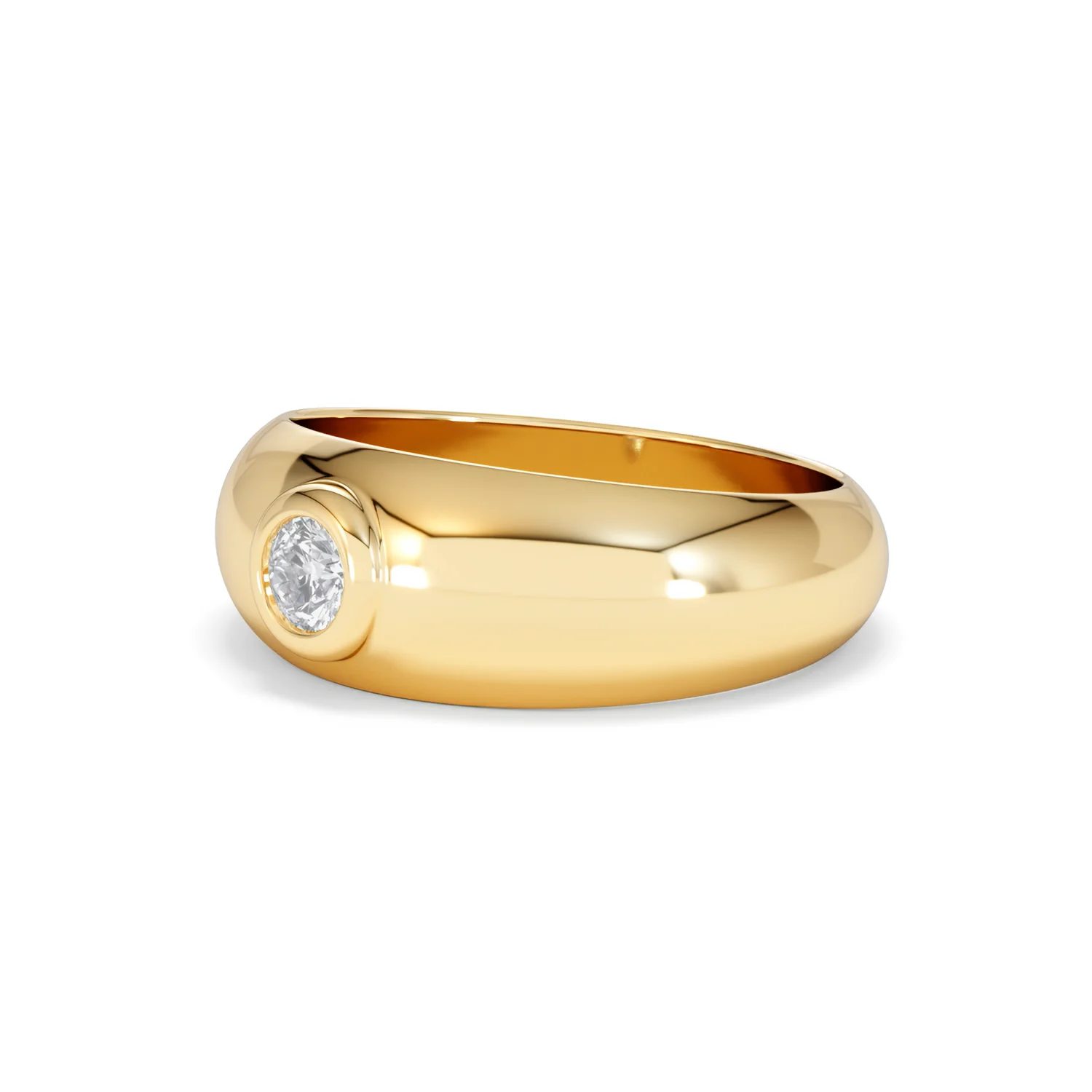 Men's Lab Diamond Signet Ring 0.25ct in18K Gold Vermeil H/SI - Image 80