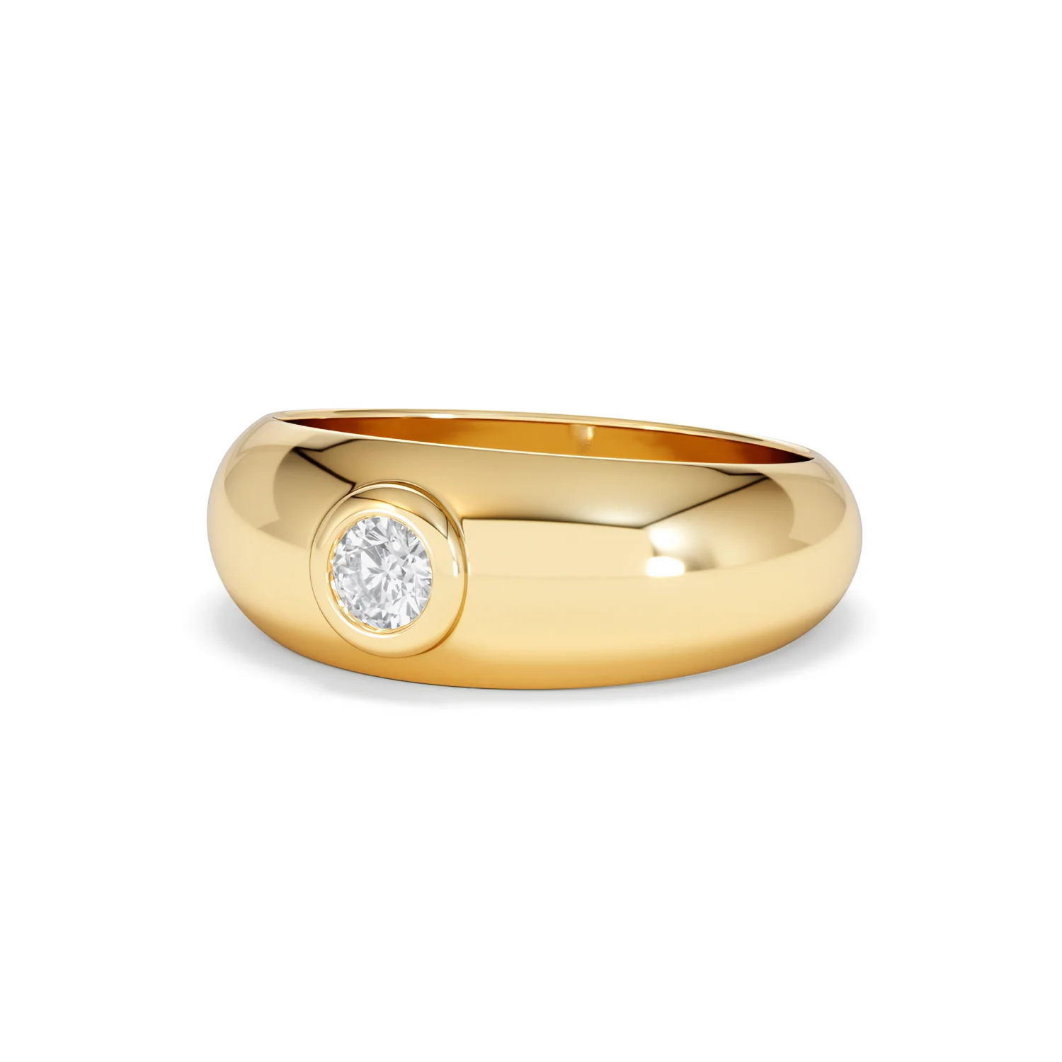 Men's Lab Diamond Signet Ring 0.25ct in18K Gold Vermeil H/SI - Image 84