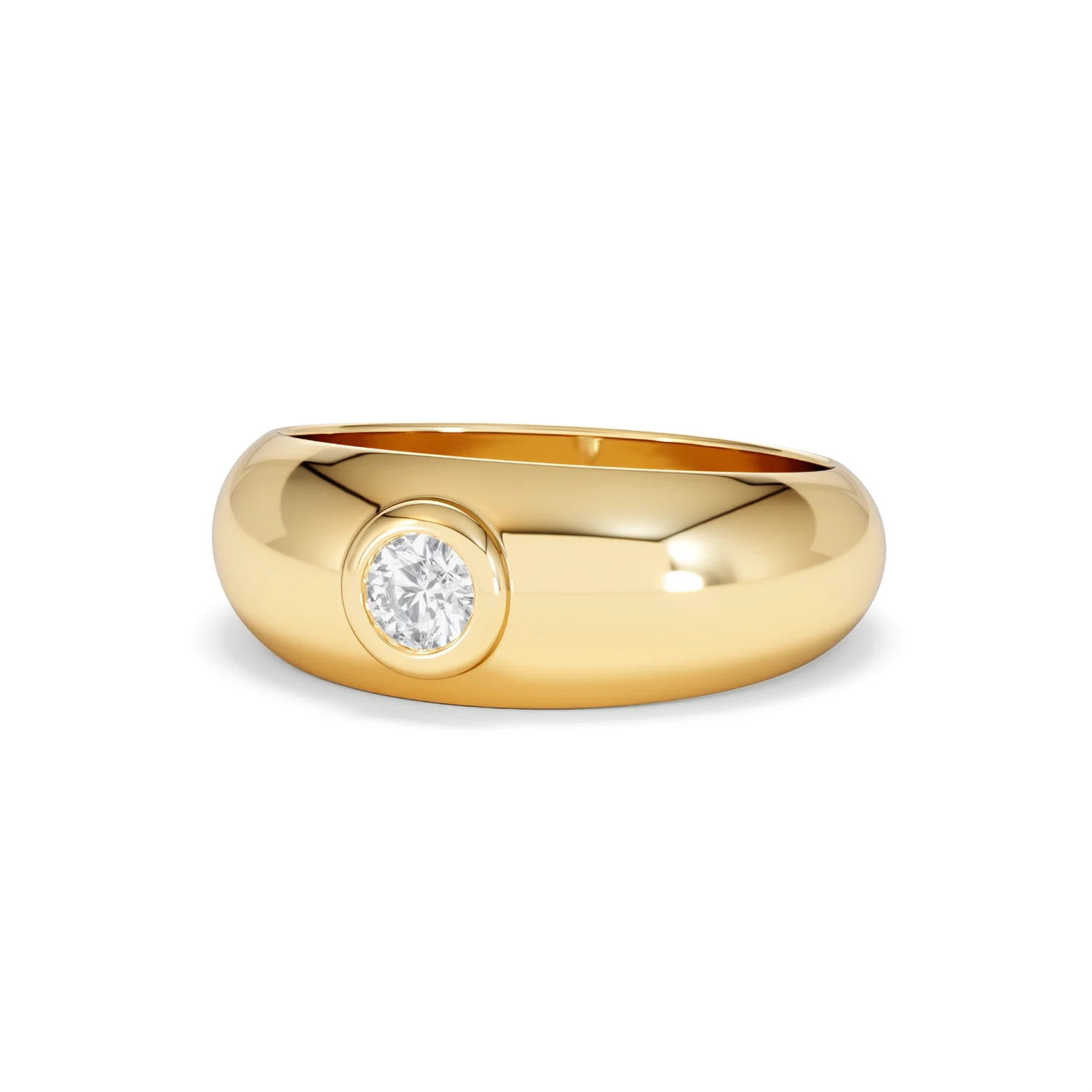 Men's Lab Diamond Signet Ring 0.25ct in18K Gold Vermeil H/SI - Image 85