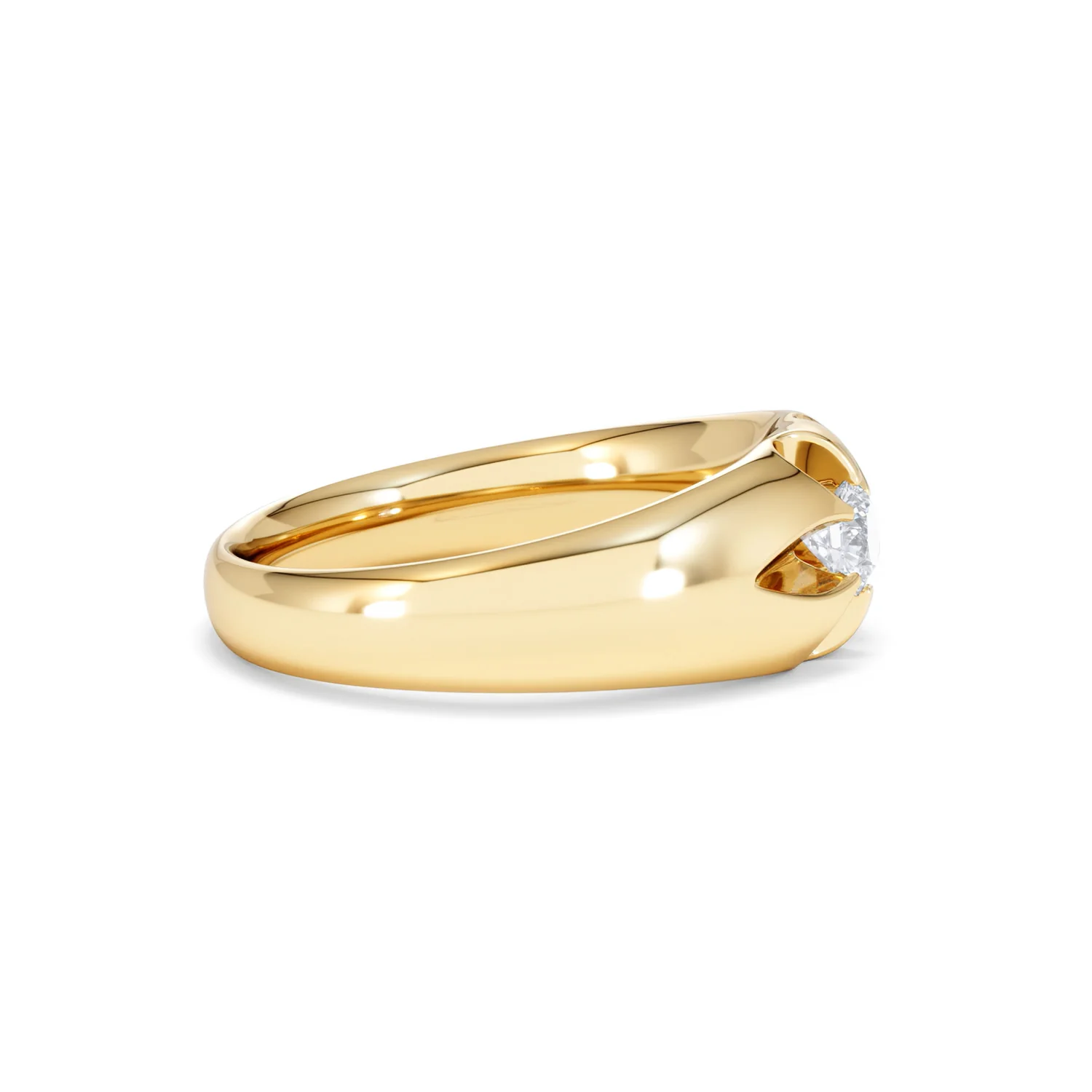 Men's Lab Diamond Signet Ring 0.25ct Round Cut in 18K Gold Vermeil - Image 26