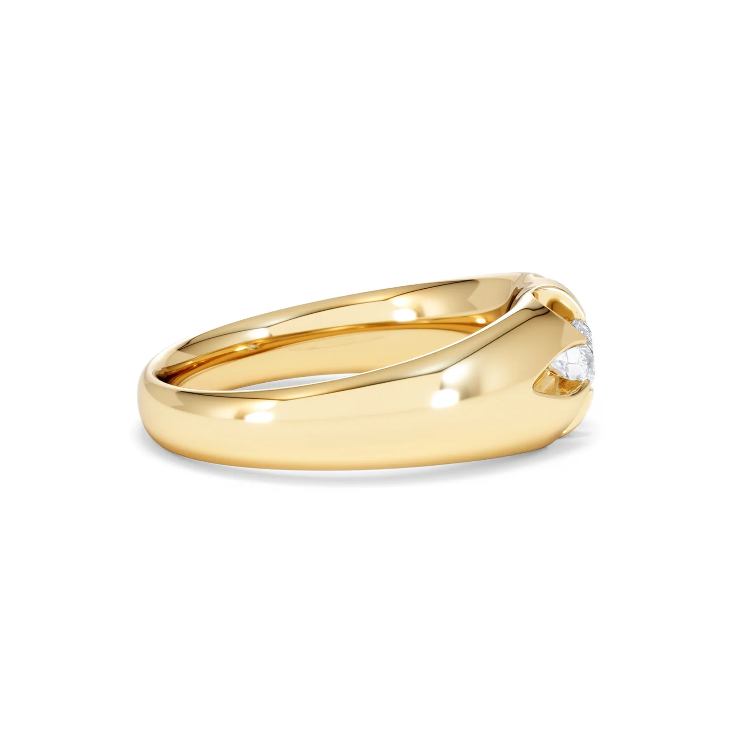 Men's Lab Diamond Signet Ring 0.25ct Round Cut in 18K Gold Vermeil - Image 28