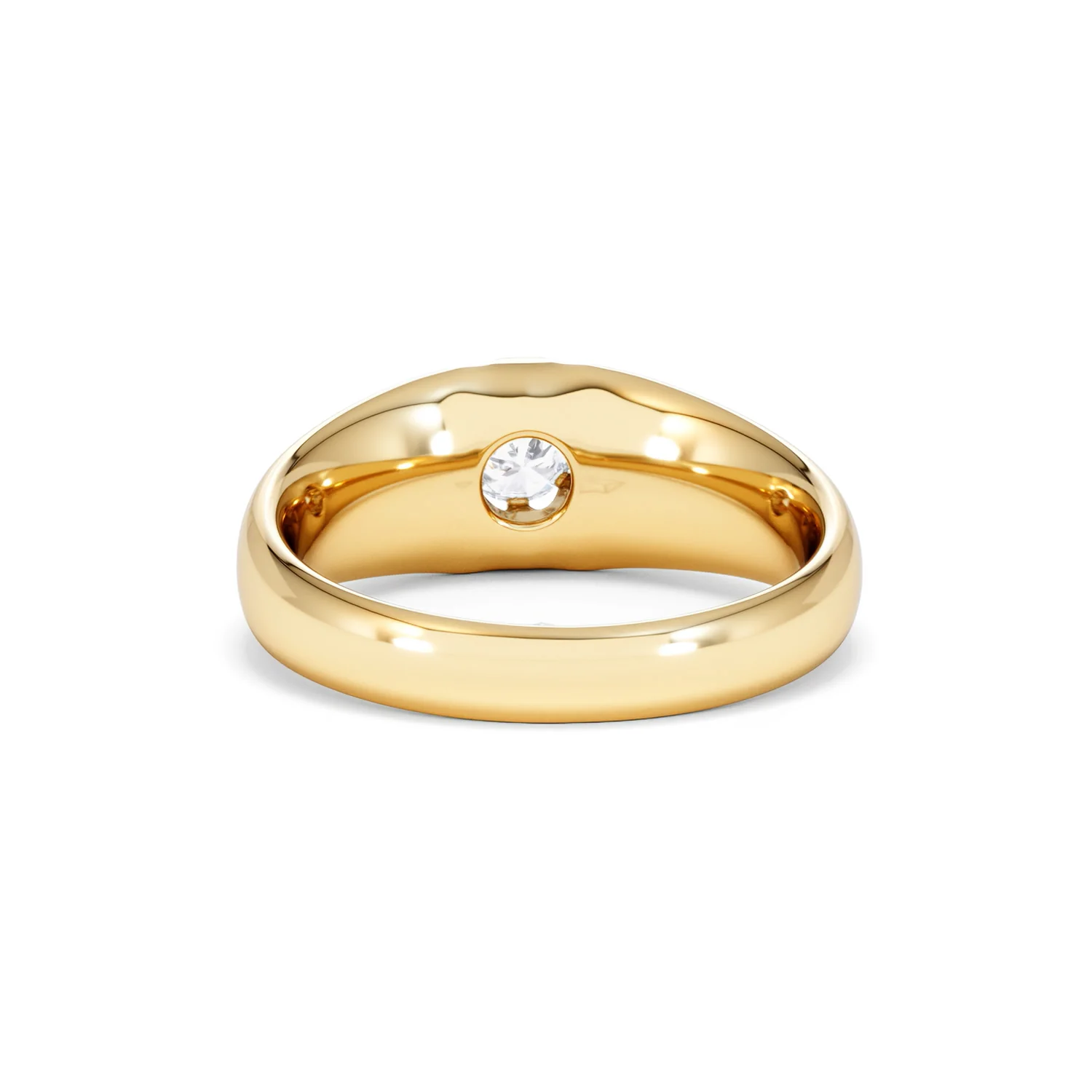 Men's Lab Diamond Signet Ring 0.25ct Round Cut in 18K Gold Vermeil - Image 50