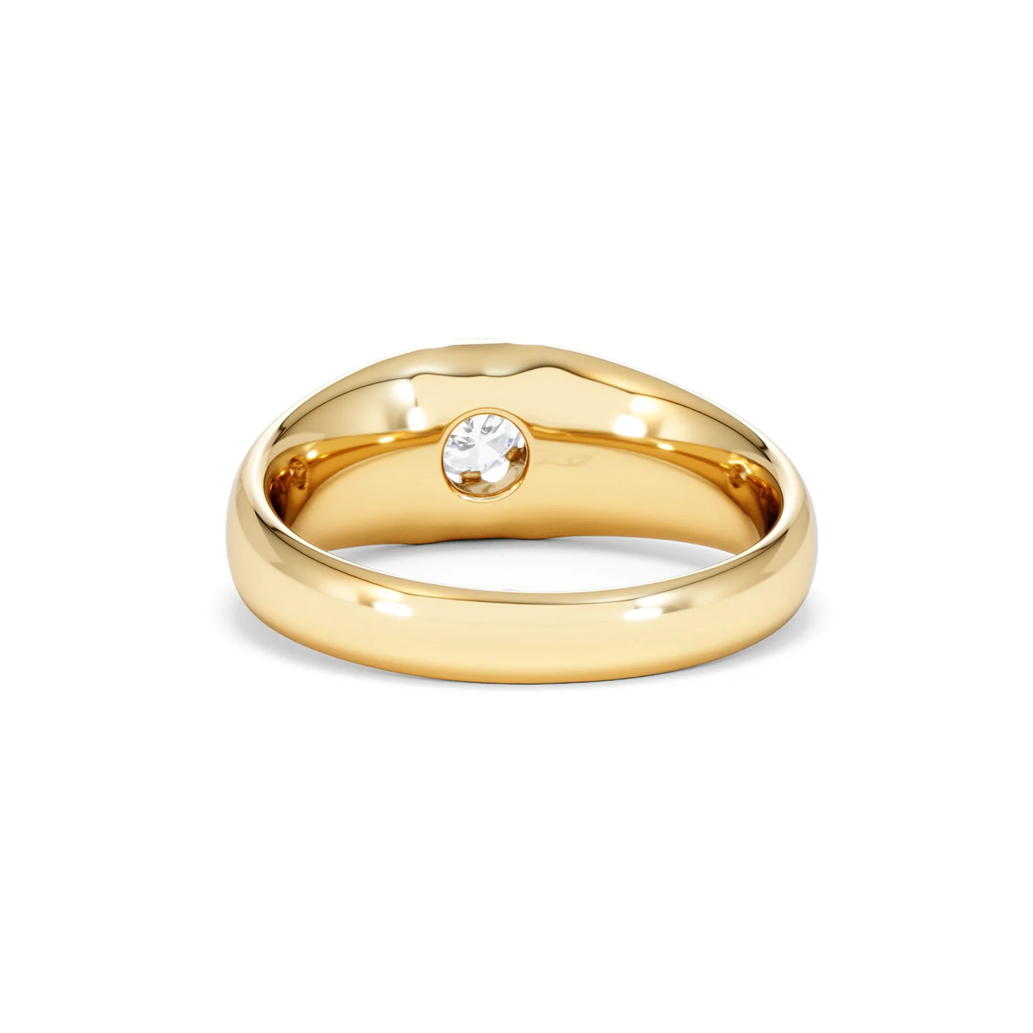Men's Lab Diamond Signet Ring 0.25ct Round Cut in 18K Gold Vermeil - Image 51