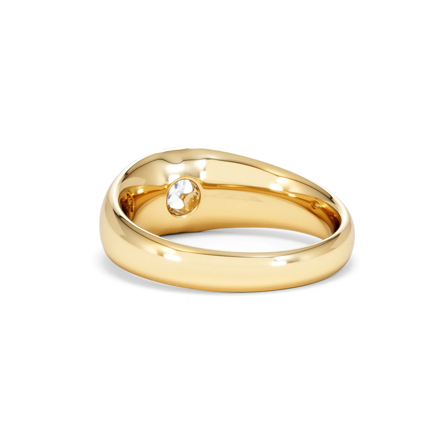 Men's Lab Diamond Signet Ring 0.25ct Round Cut in 18K Gold Vermeil - Image 55