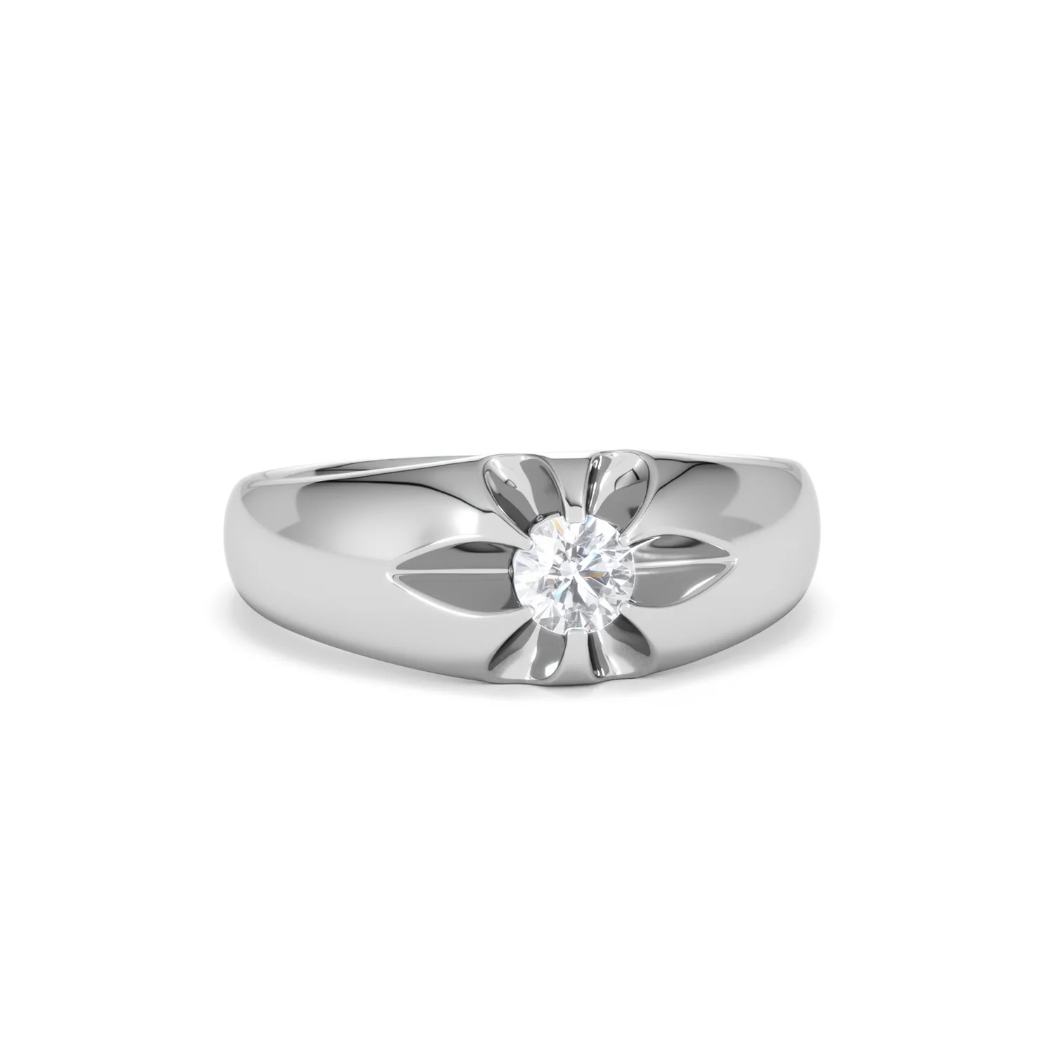 Men's Lab Diamond Signet Ring 0.25ct Round Cut in 925 Silver - Image 11