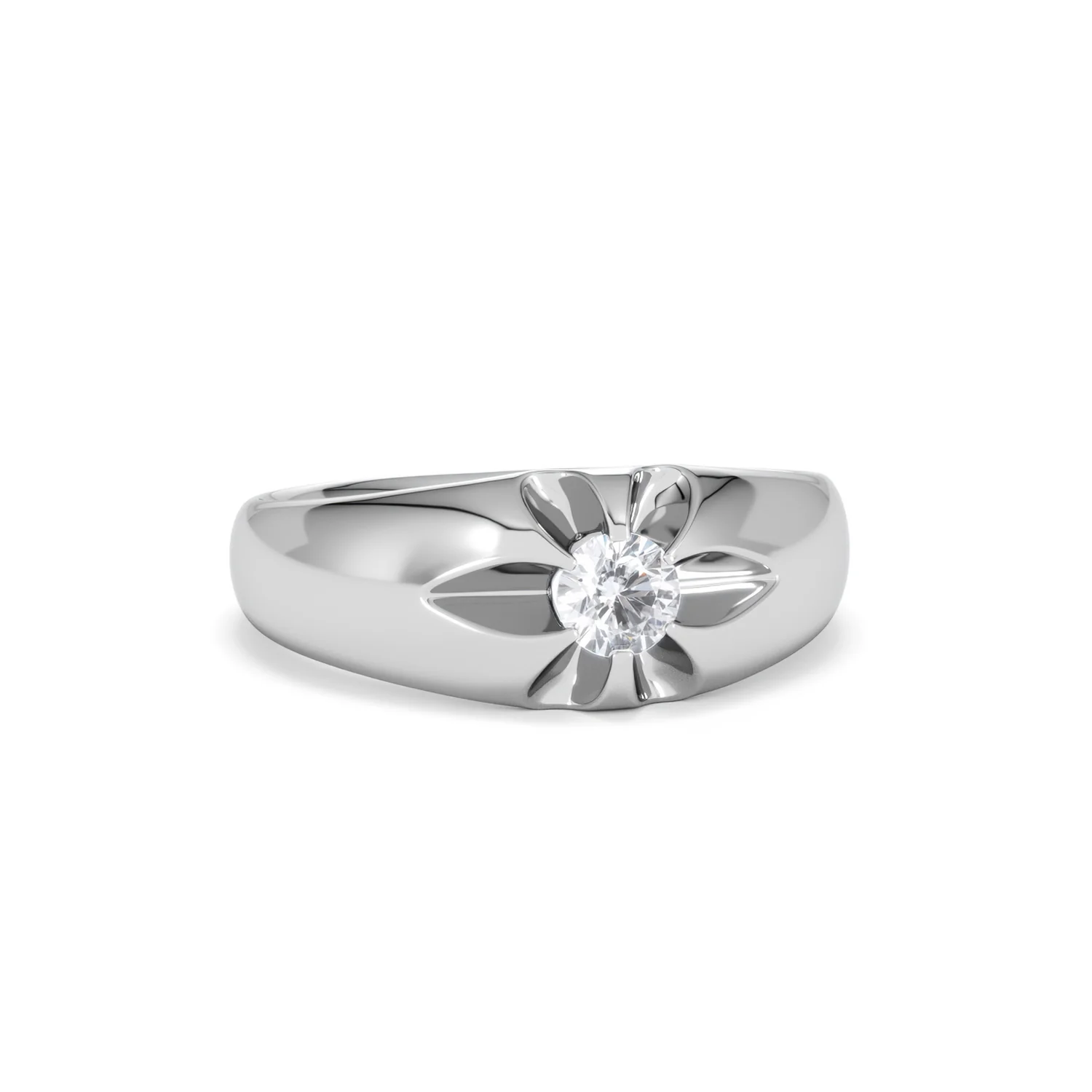 Men's Lab Diamond Signet Ring 0.25ct Round Cut in 925 Silver - Image 12