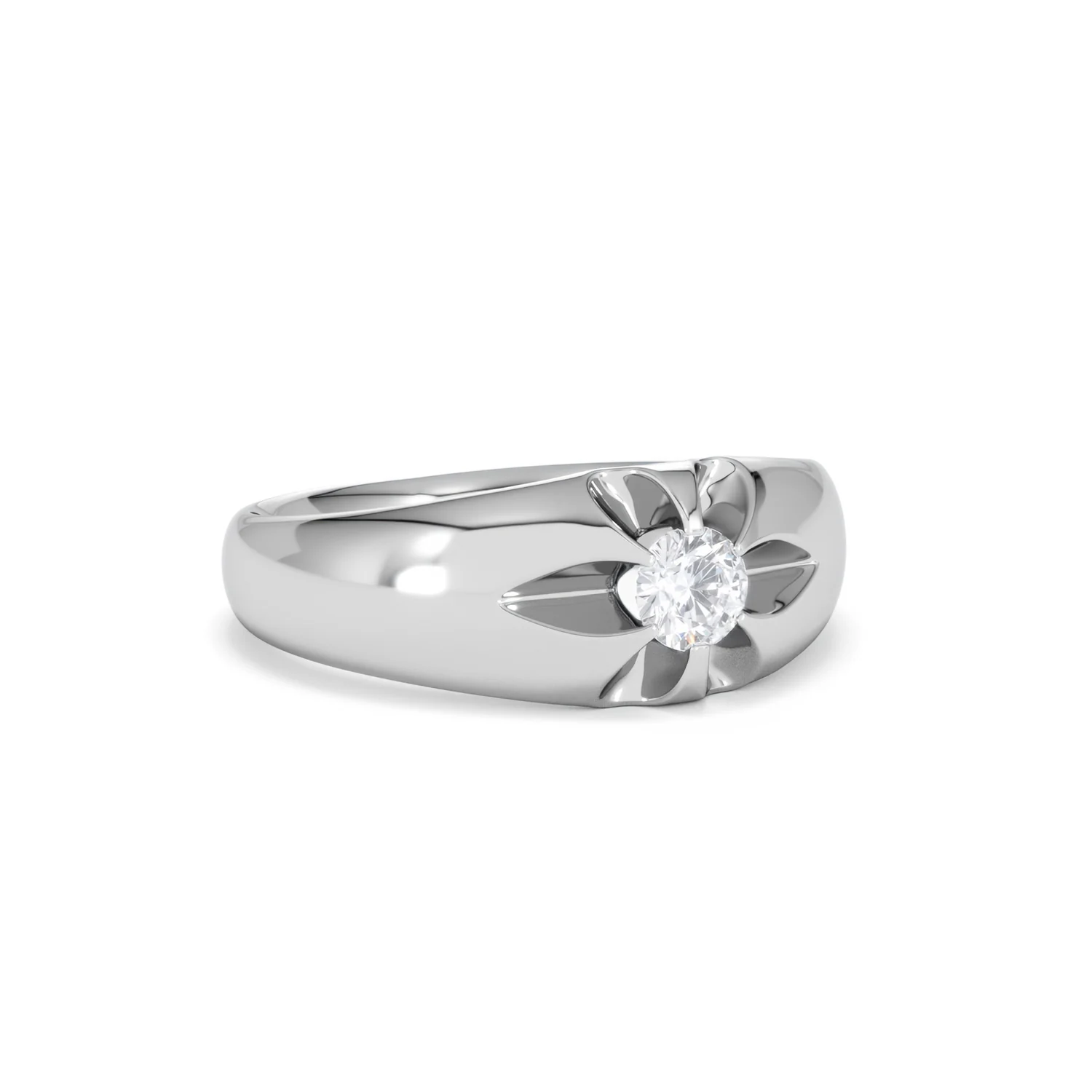Men's Lab Diamond Signet Ring 0.25ct Round Cut in 925 Silver - Image 15
