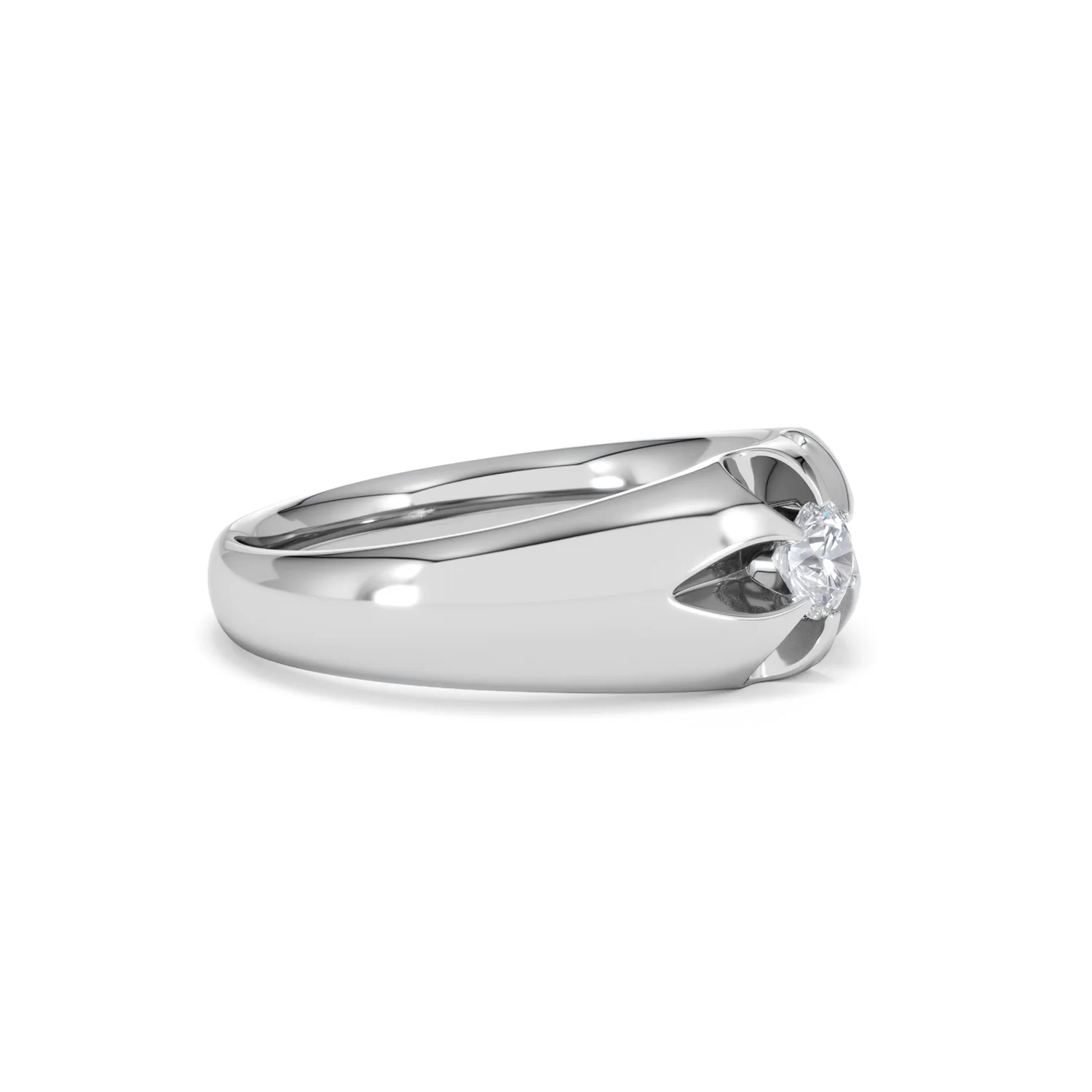 Men's Lab Diamond Signet Ring 0.25ct Round Cut in 925 Silver - Image 22