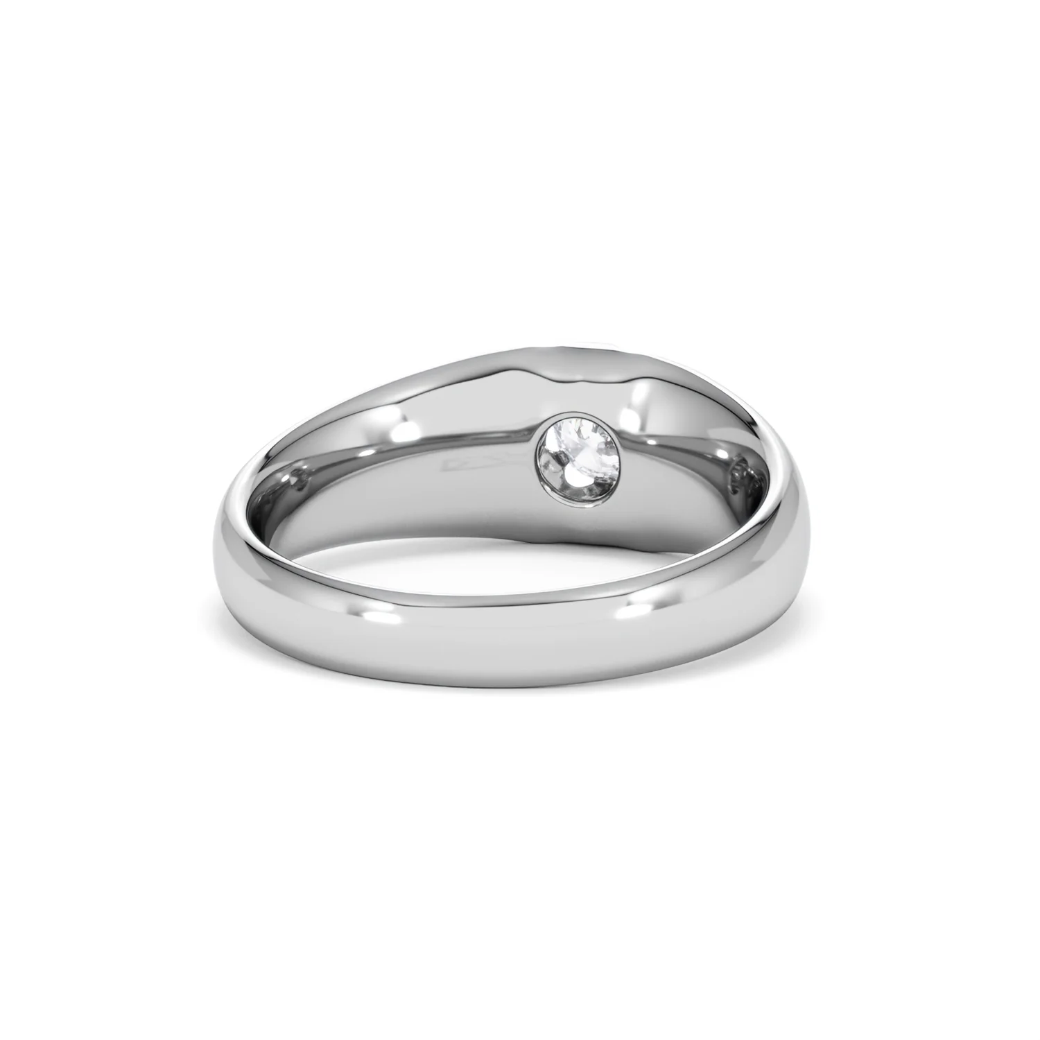 Men's Lab Diamond Signet Ring 0.25ct Round Cut in 925 Silver - Image 45
