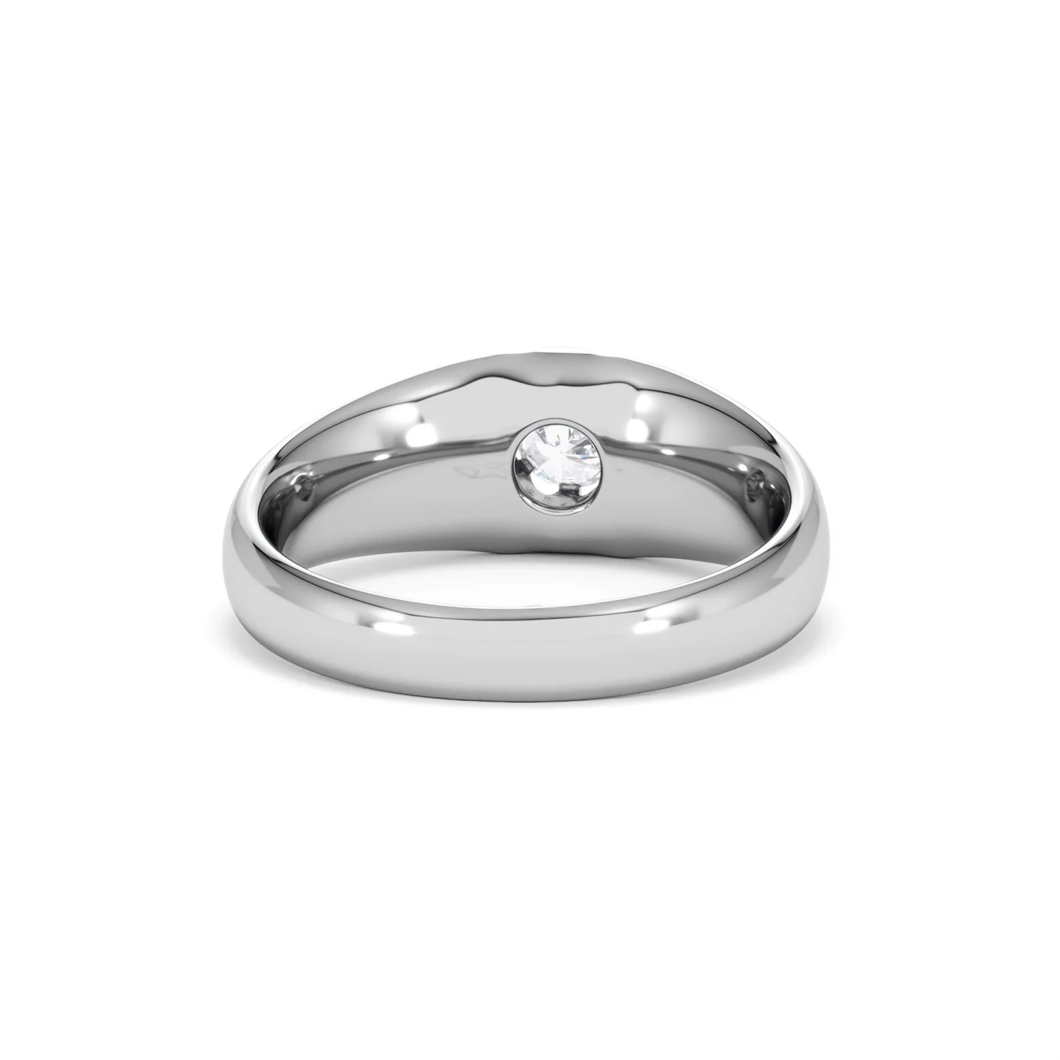 Men's Lab Diamond Signet Ring 0.25ct Round Cut in 925 Silver - Image 47