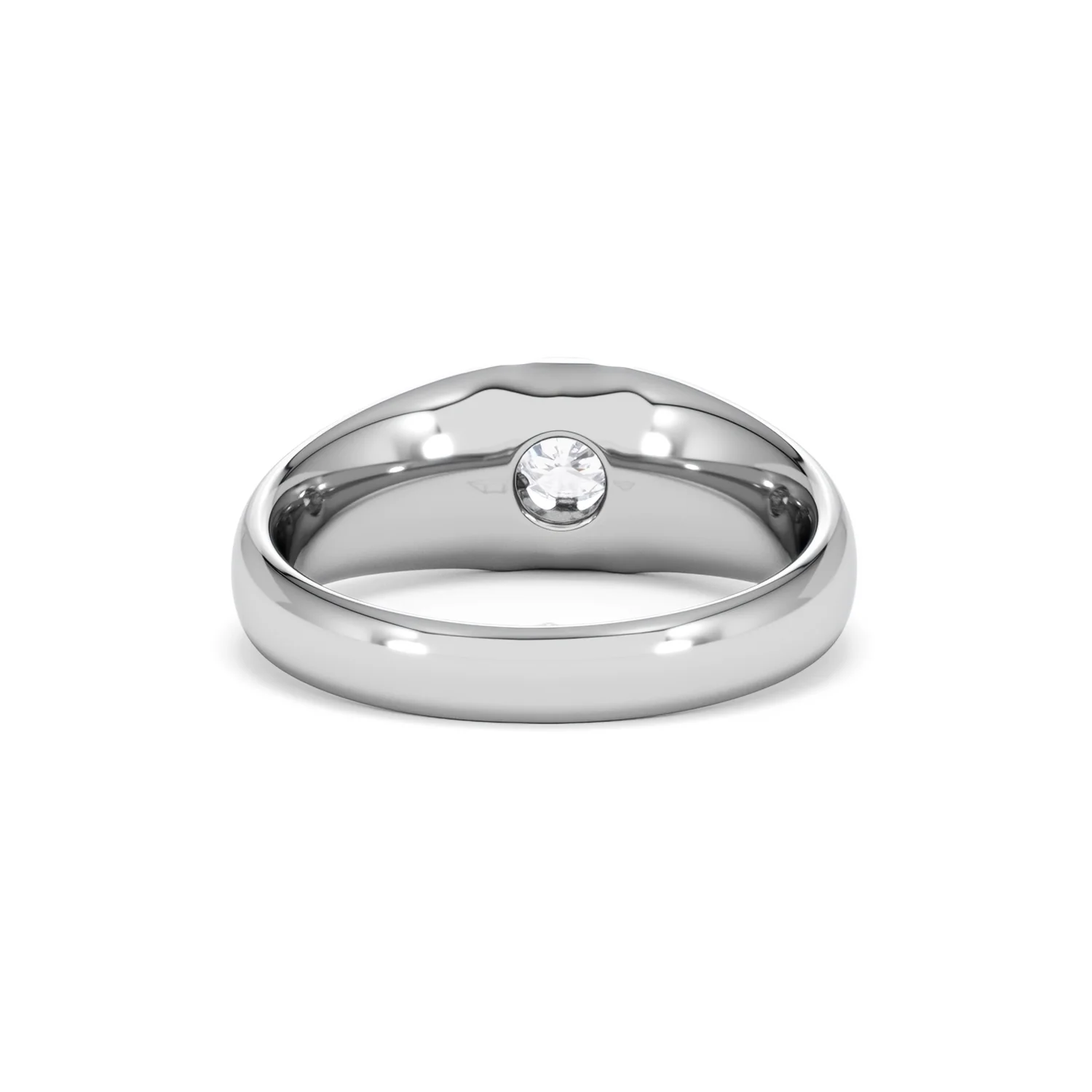 Men's Lab Diamond Signet Ring 0.25ct Round Cut in 925 Silver - Image 48