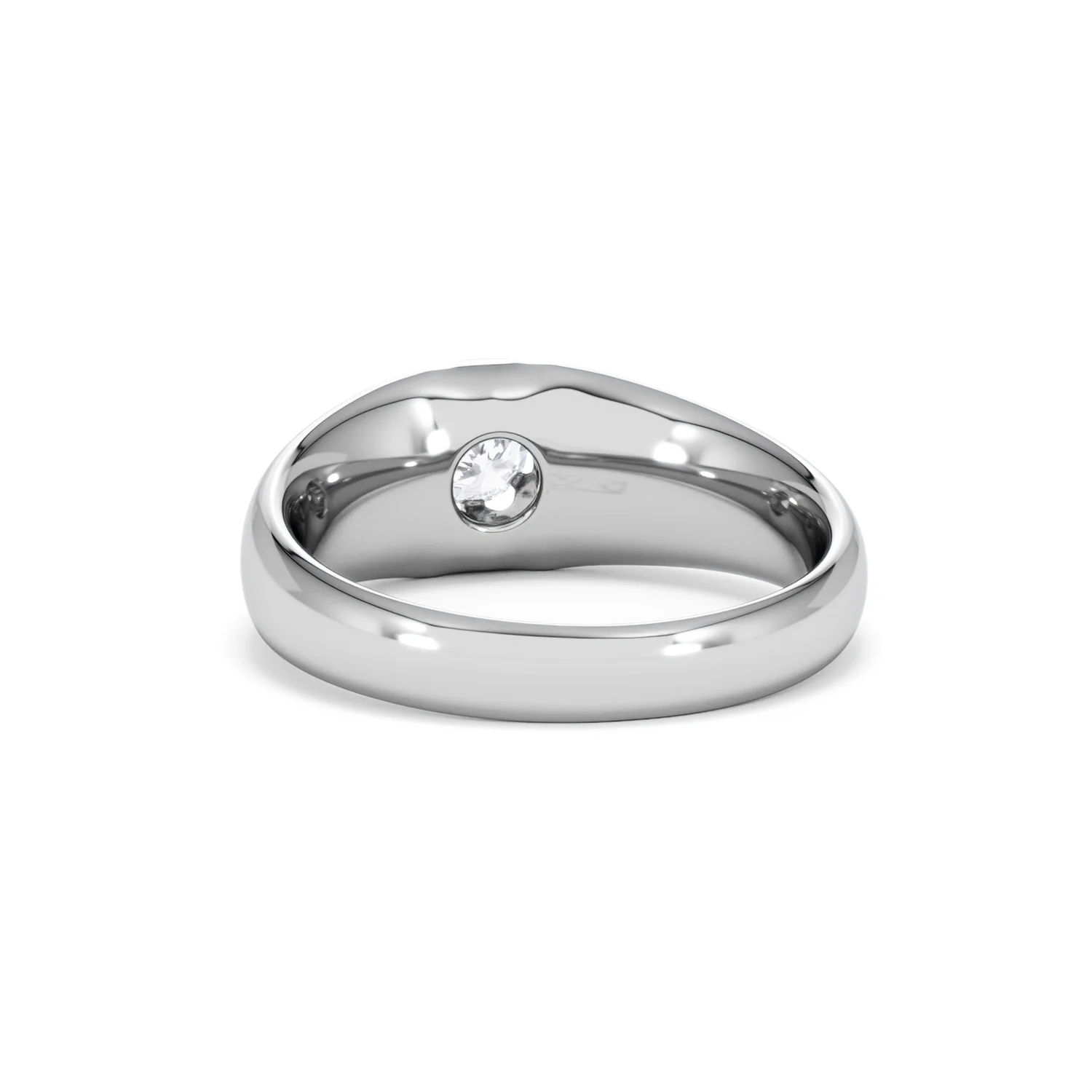 Men's Lab Diamond Signet Ring 0.25ct Round Cut in 925 Silver - Image 52