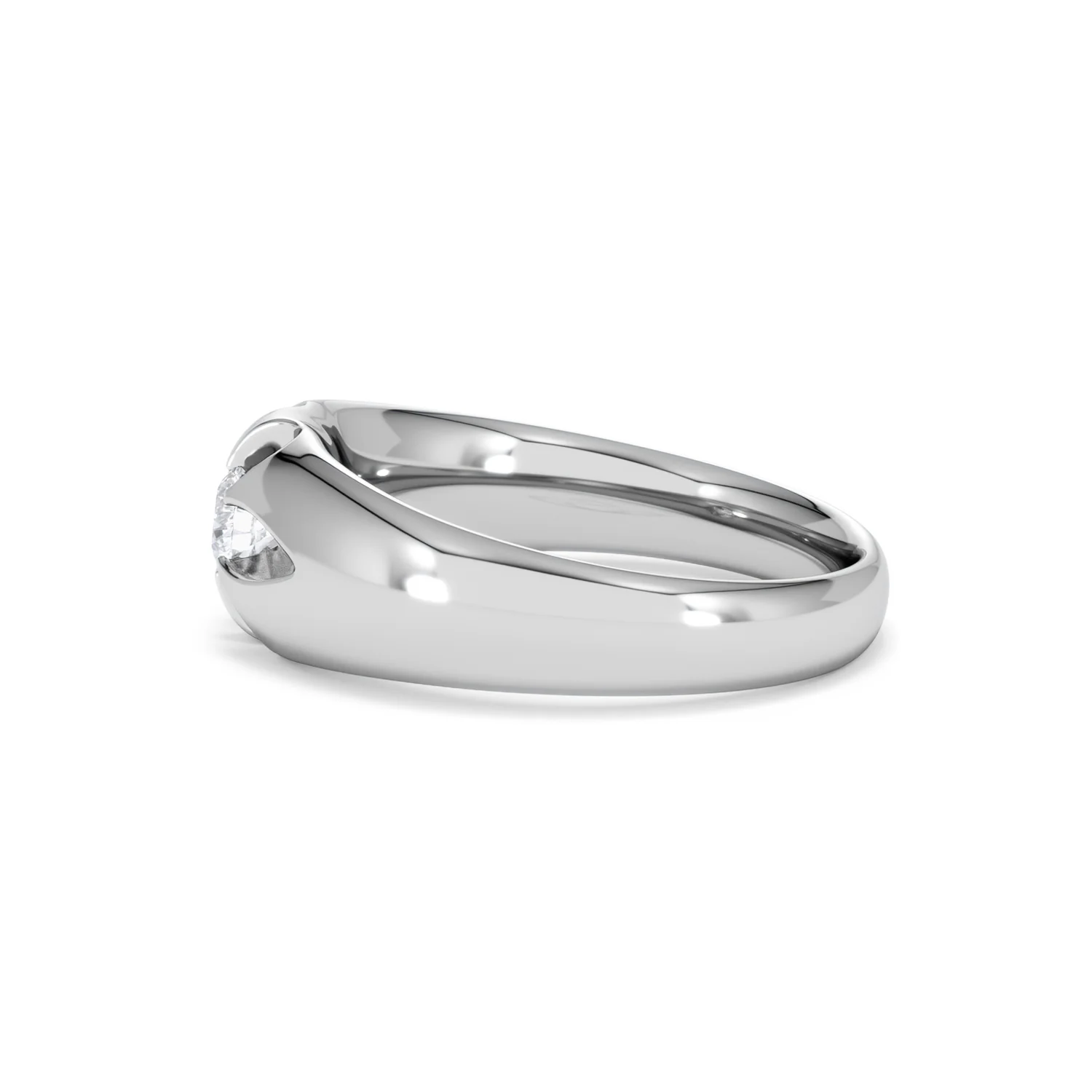 Men's Lab Diamond Signet Ring 0.25ct Round Cut in 925 Silver - Image 69