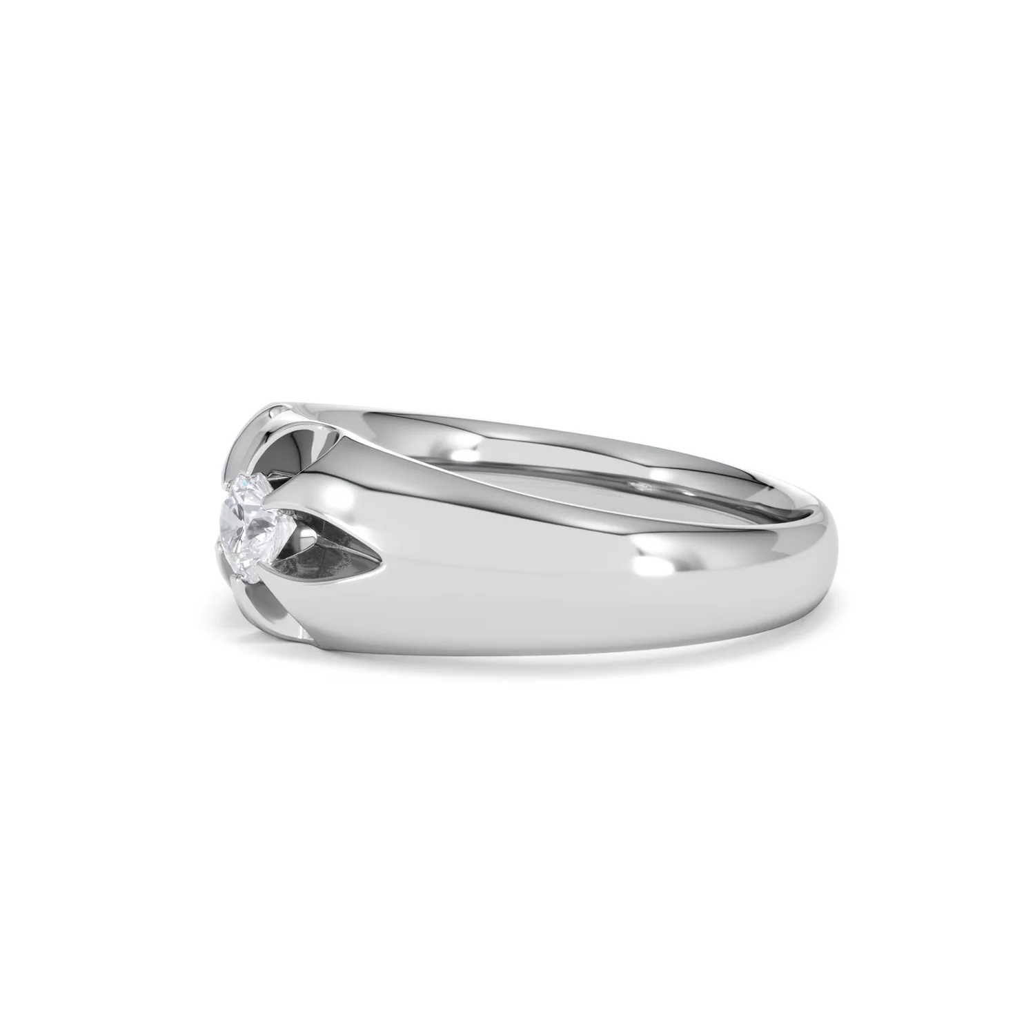 Men's Lab Diamond Signet Ring 0.25ct Round Cut in 925 Silver - Image 75