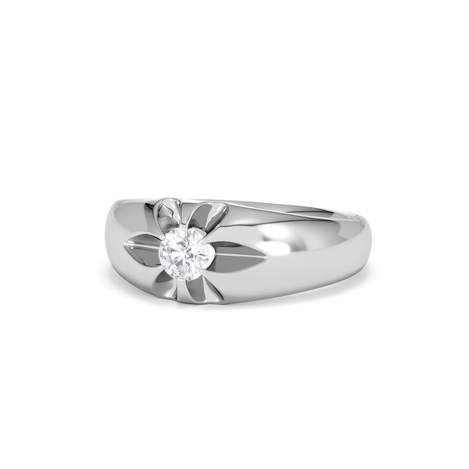 Men's Lab Diamond Signet Ring 0.25ct Round Cut in 925 Silver - Image 84