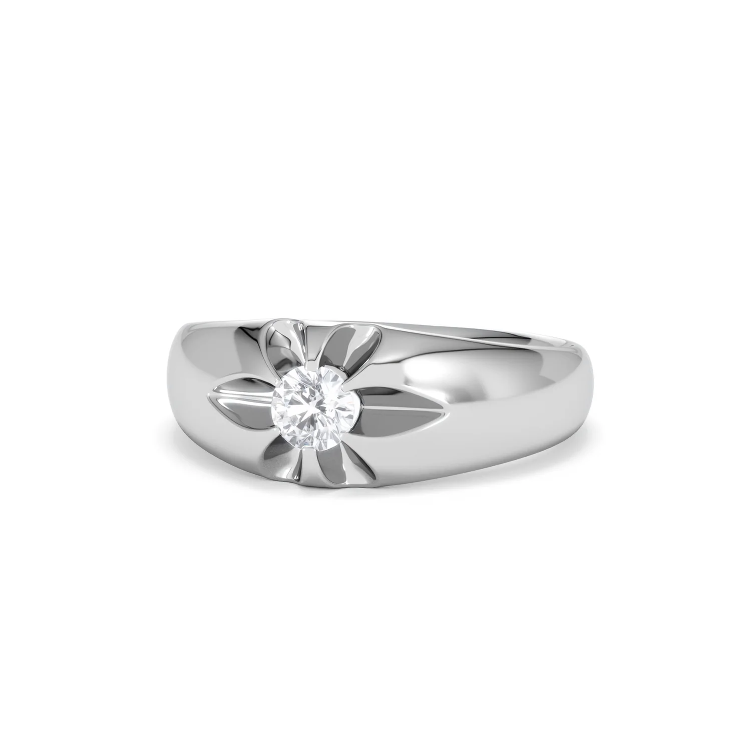 Men's Lab Diamond Signet Ring 0.25ct Round Cut in 925 Silver - Image 85