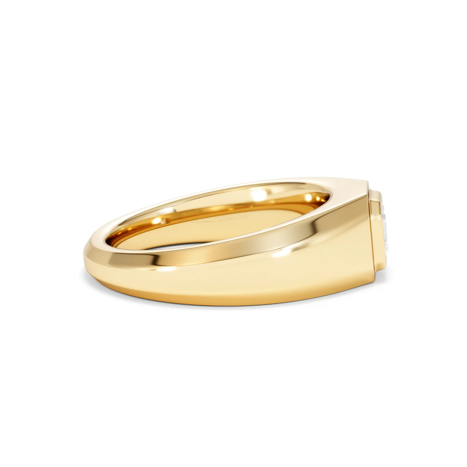 Axis Men's 0.50ct Asscher Cut Lab Diamond Signet Ring in 18K Gold Vermeil - Image 28