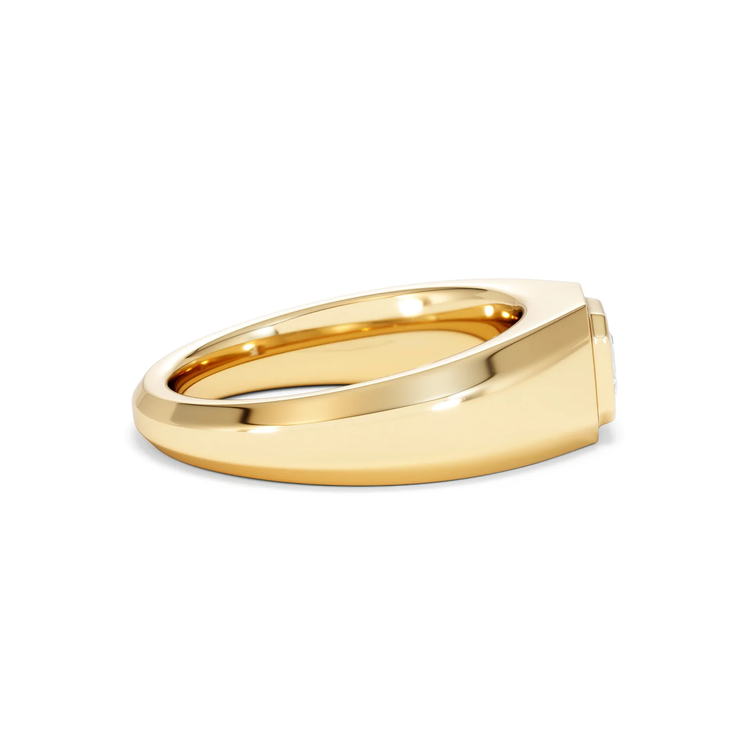 Axis Men's 0.50ct Asscher Cut Lab Diamond Signet Ring in 18K Gold Vermeil - Image 29