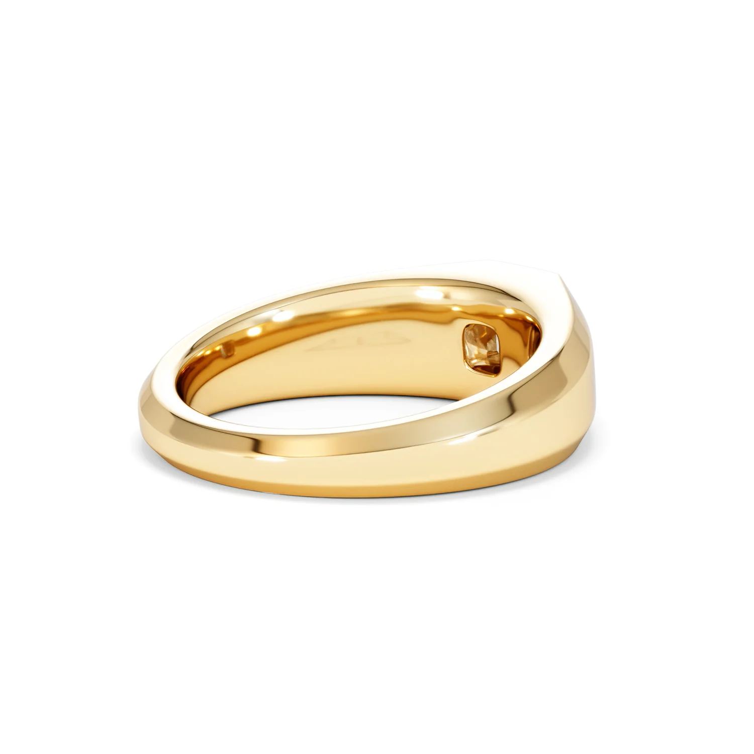 Axis Men's 0.50ct Asscher Cut Lab Diamond Signet Ring in 18K Gold Vermeil - Image 39
