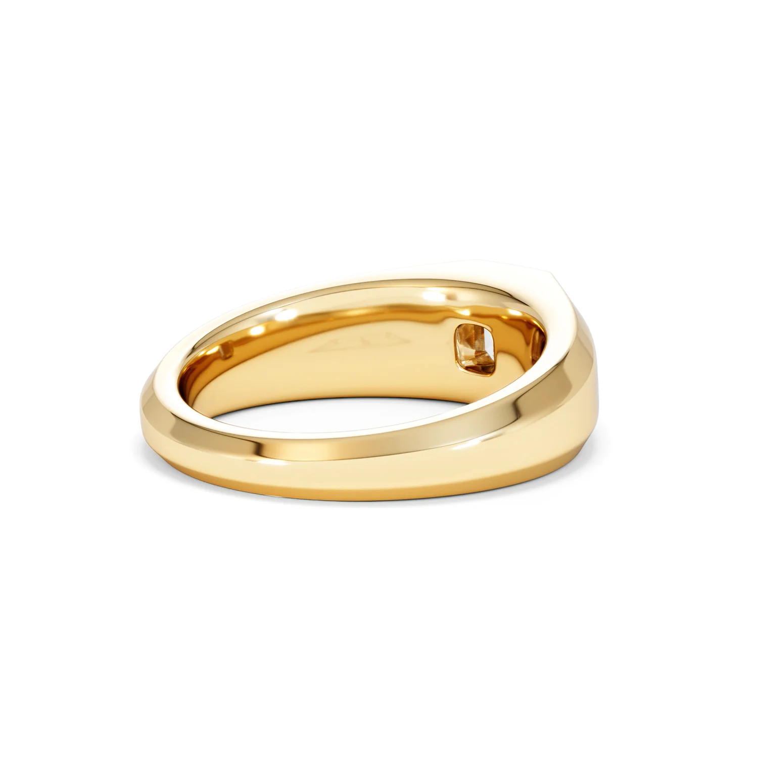 Axis Men's 0.50ct Asscher Cut Lab Diamond Signet Ring in 18K Gold Vermeil - Image 40