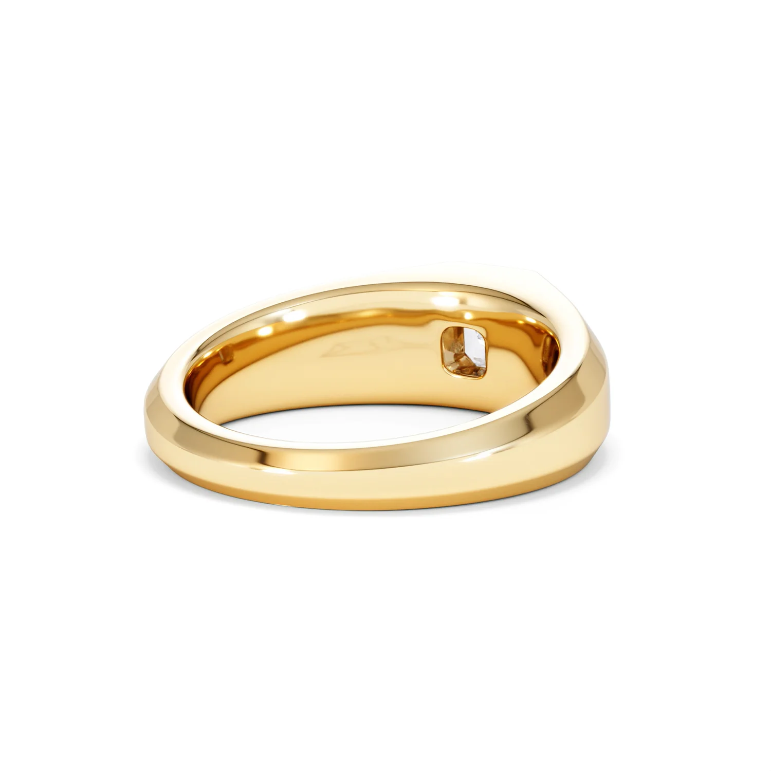 Axis Men's 0.50ct Asscher Cut Lab Diamond Signet Ring in 18K Gold Vermeil - Image 42
