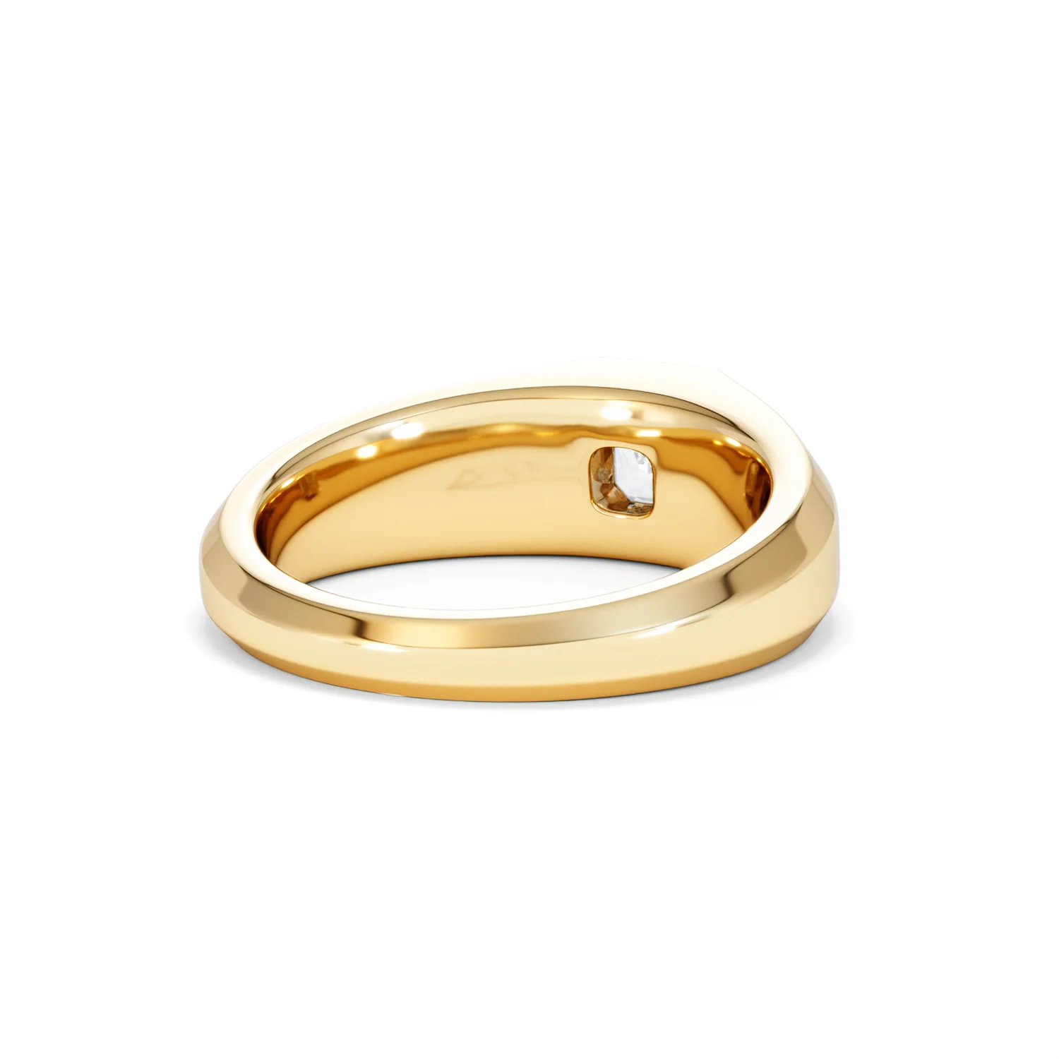 Axis Men's 0.50ct Asscher Cut Lab Diamond Signet Ring in 18K Gold Vermeil - Image 43