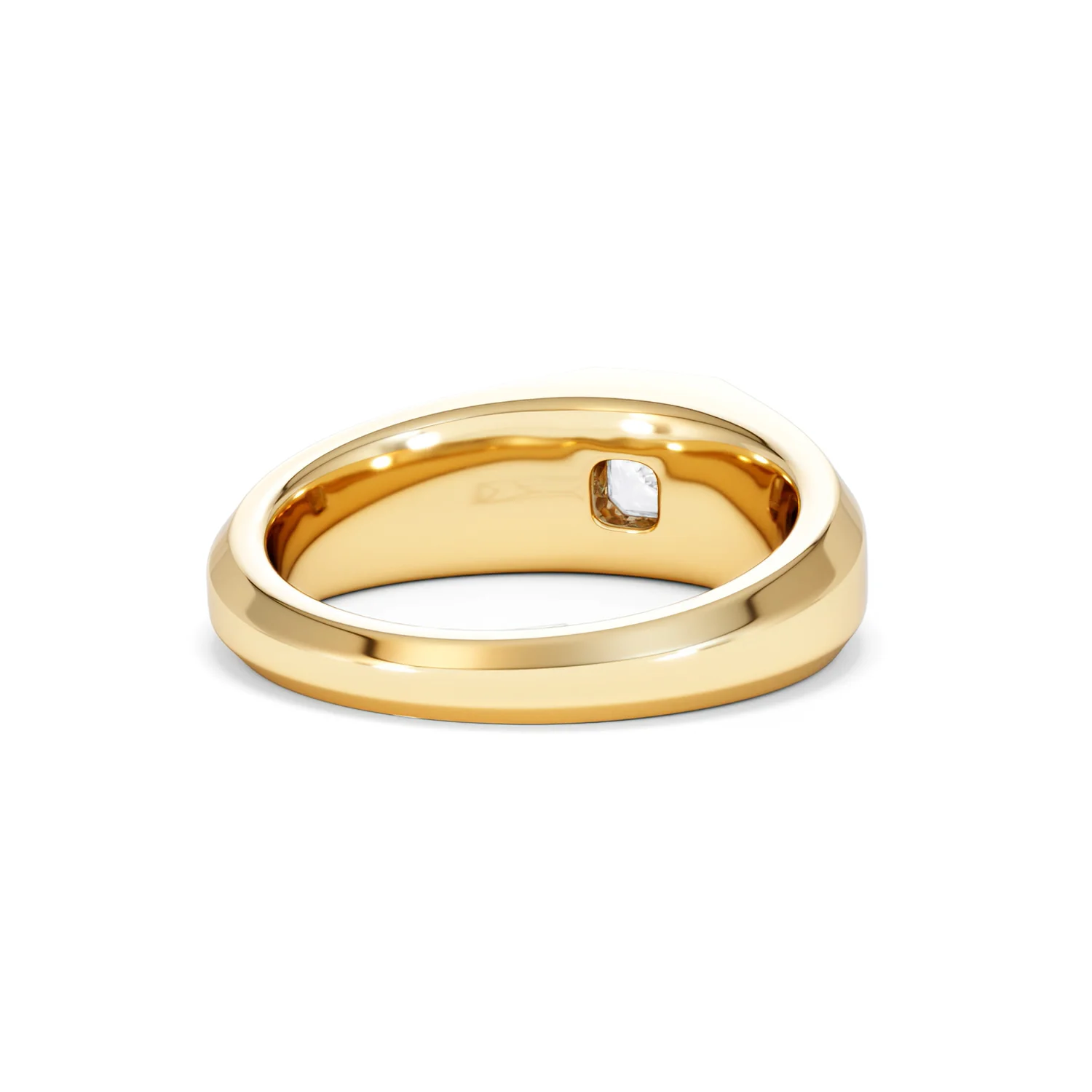 Axis Men's 0.50ct Asscher Cut Lab Diamond Signet Ring in 18K Gold Vermeil - Image 44
