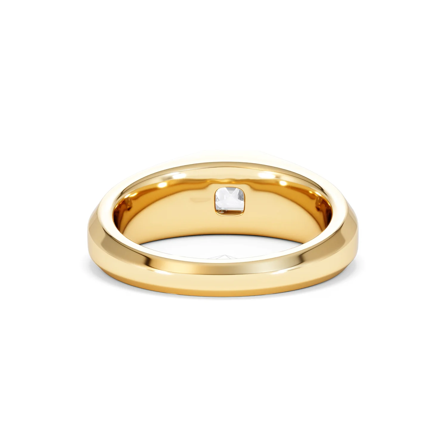 Axis Men's 0.50ct Asscher Cut Lab Diamond Signet Ring in 18K Gold Vermeil - Image 48