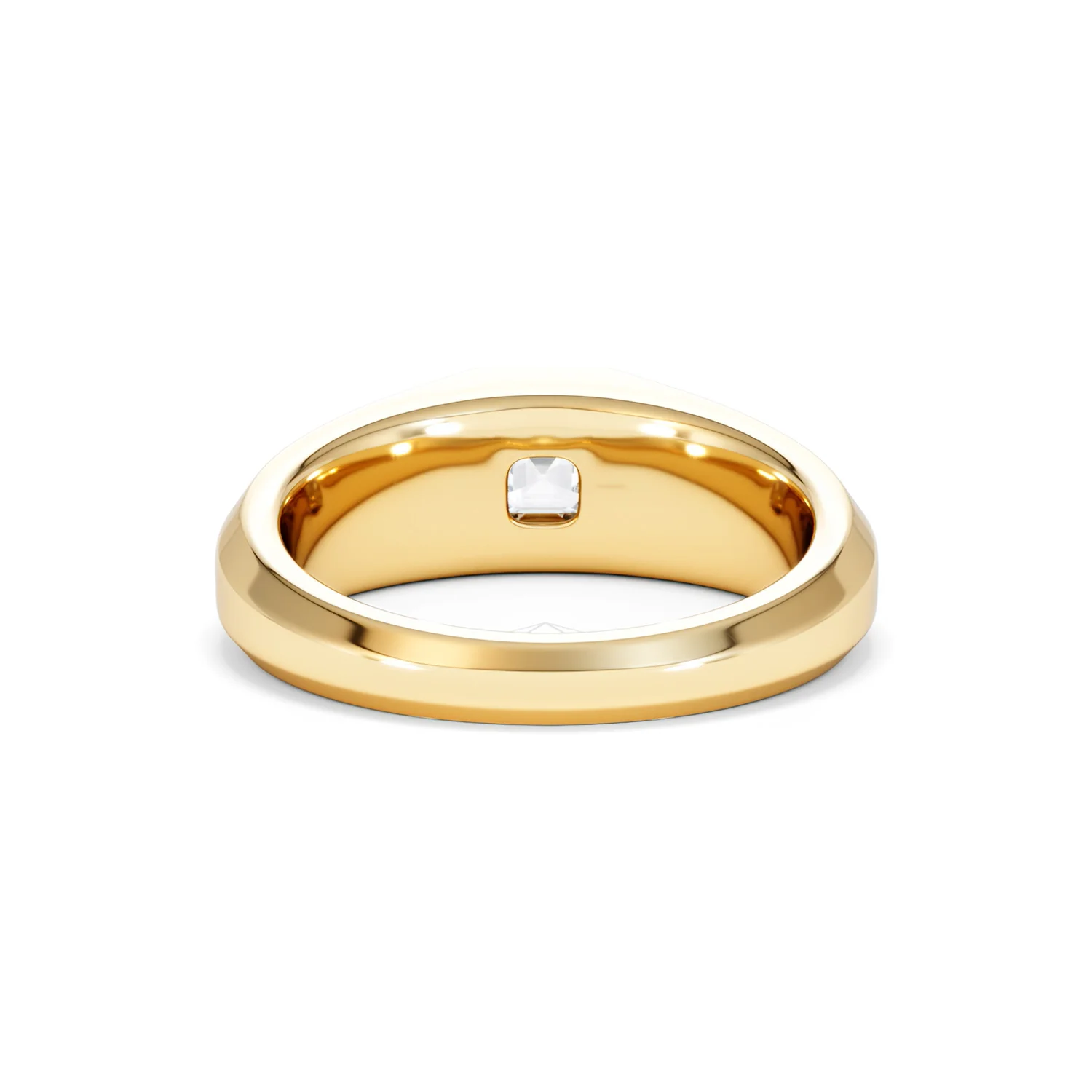 Axis Men's 0.50ct Asscher Cut Lab Diamond Signet Ring in 18K Gold Vermeil - Image 49