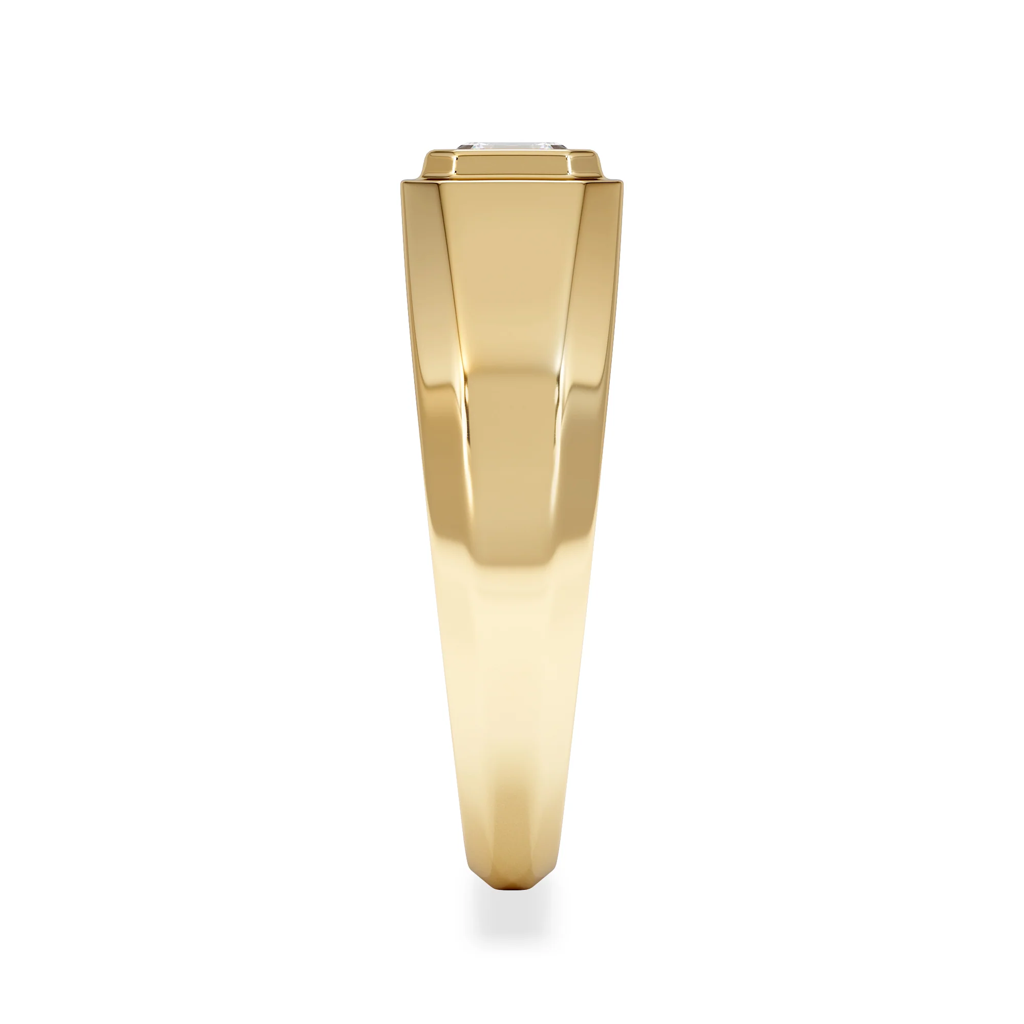Axis Men's 0.50ct Asscher Cut Lab Diamond Signet Ring in 18K Gold Vermeil - Image 5