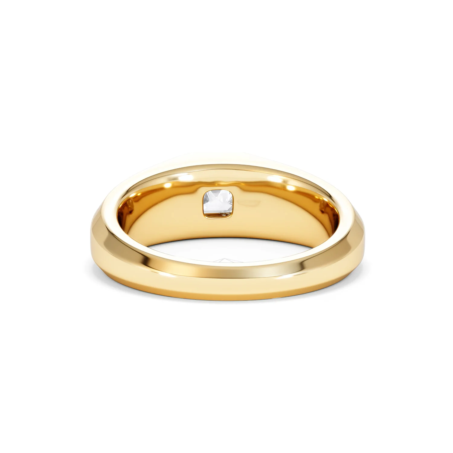 Axis Men's 0.50ct Asscher Cut Lab Diamond Signet Ring in 18K Gold Vermeil - Image 50