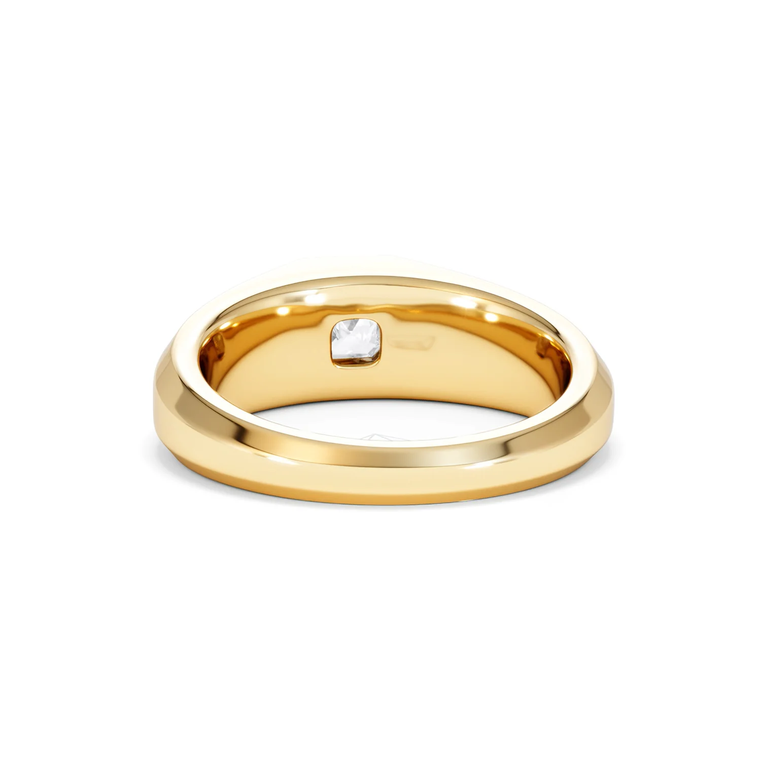 Axis Men's 0.50ct Asscher Cut Lab Diamond Signet Ring in 18K Gold Vermeil - Image 51