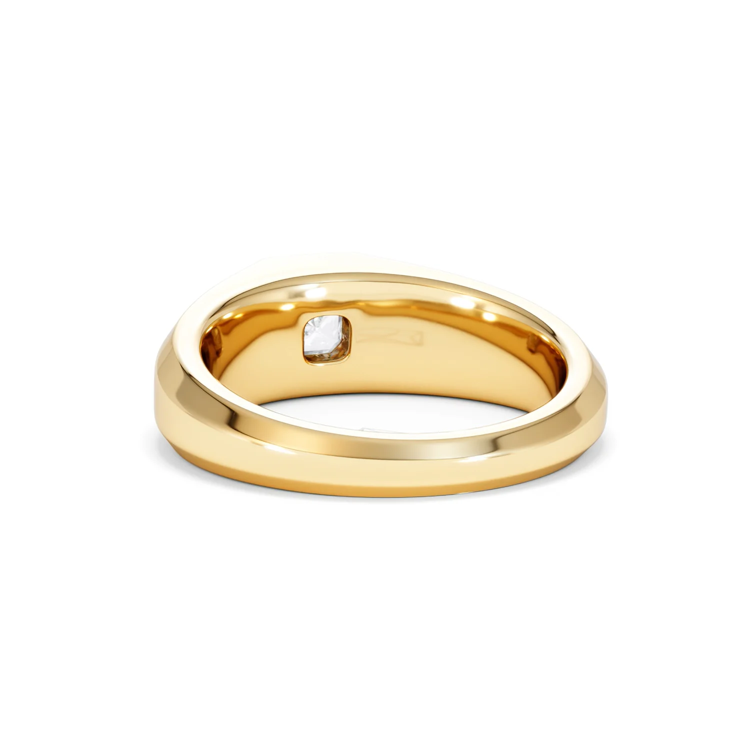 Axis Men's 0.50ct Asscher Cut Lab Diamond Signet Ring in 18K Gold Vermeil - Image 53