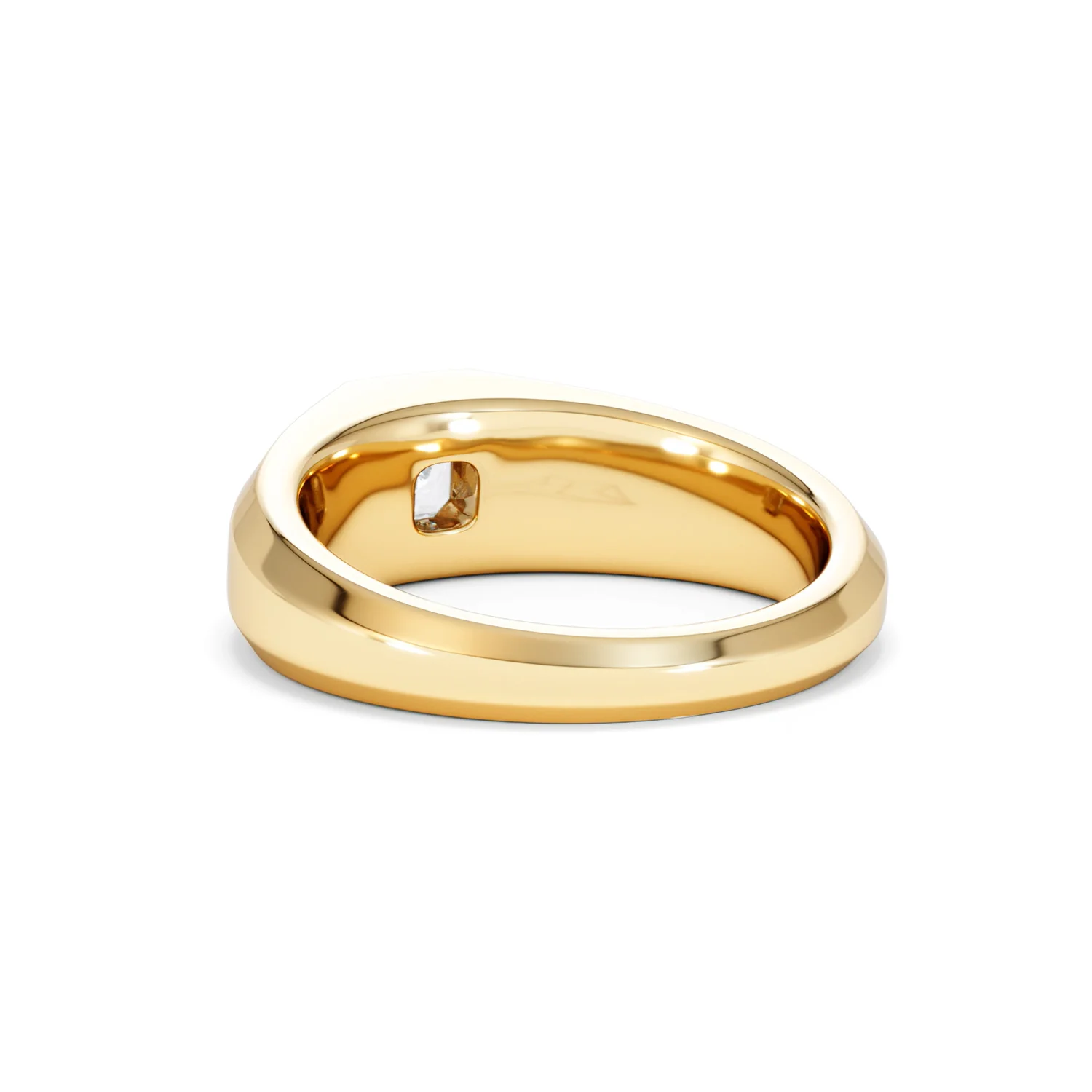 Axis Men's 0.50ct Asscher Cut Lab Diamond Signet Ring in 18K Gold Vermeil - Image 55