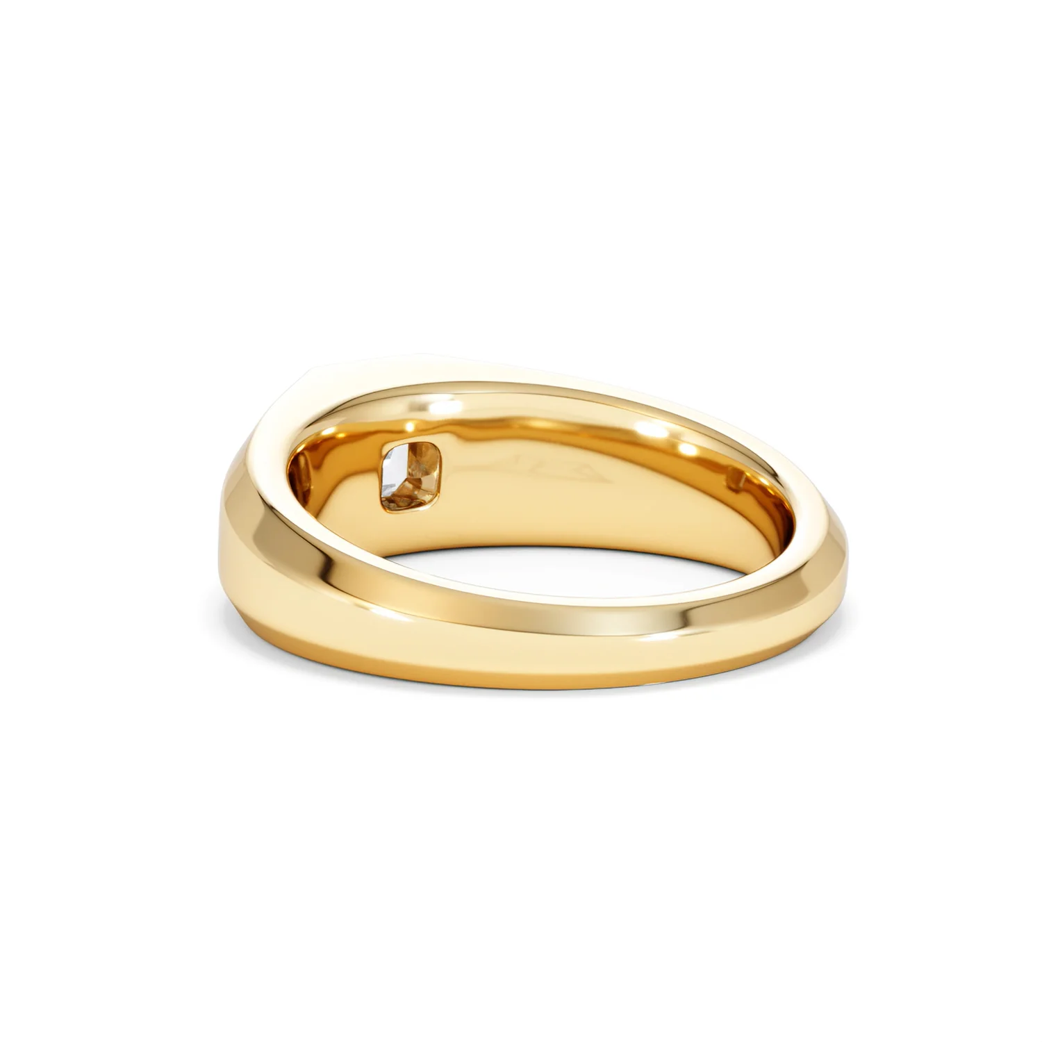 Axis Men's 0.50ct Asscher Cut Lab Diamond Signet Ring in 18K Gold Vermeil - Image 56
